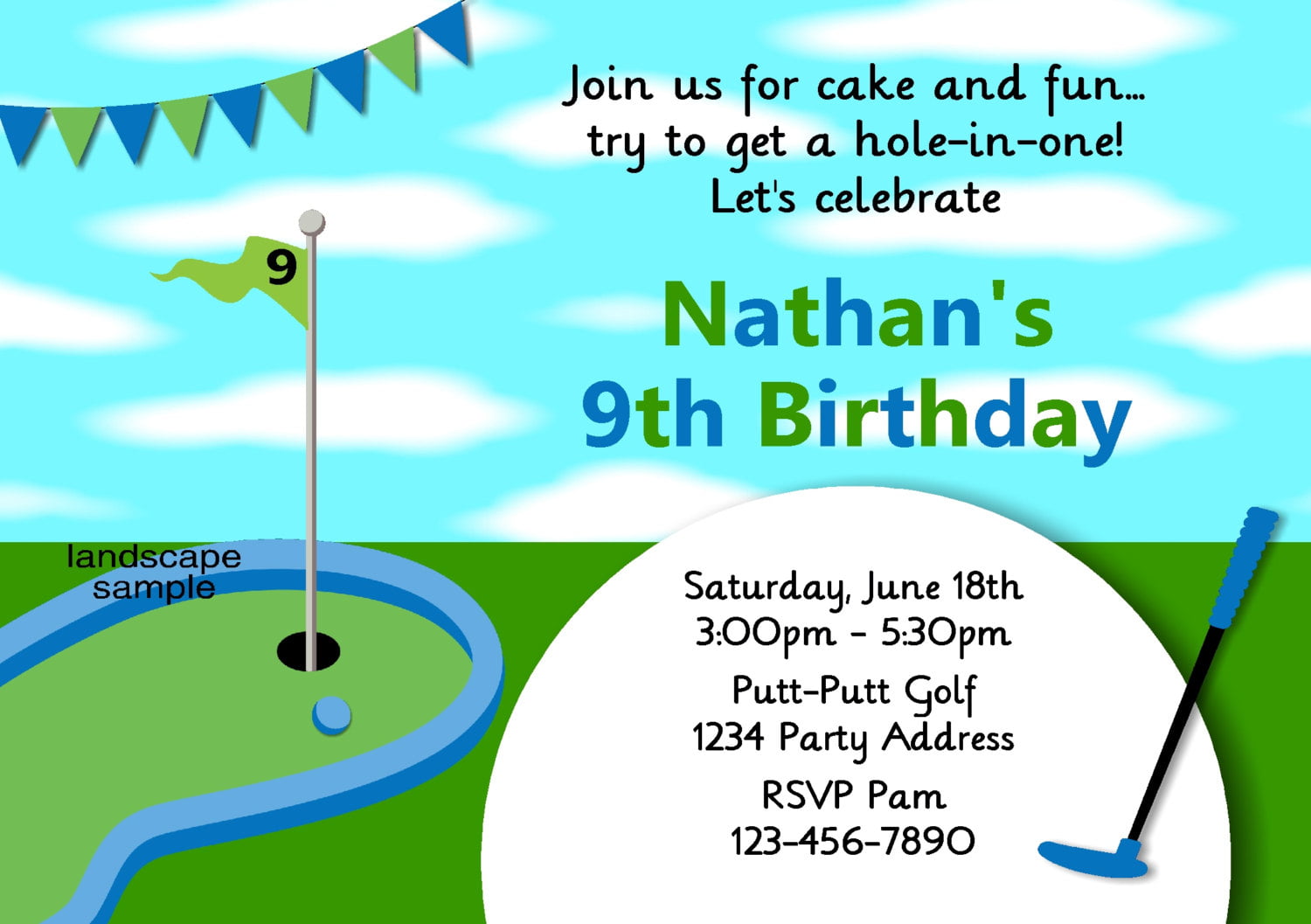 Free Printable Golf Birthday Invitations Free Printable Templates