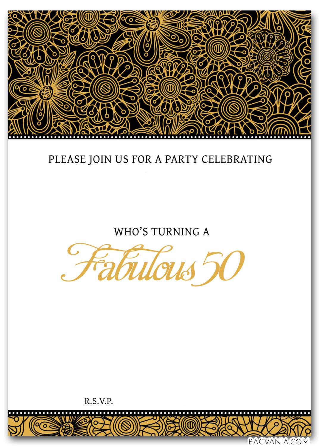 FREE 50th Birthday Party Invitations Wording Bagvania FREE Printable 