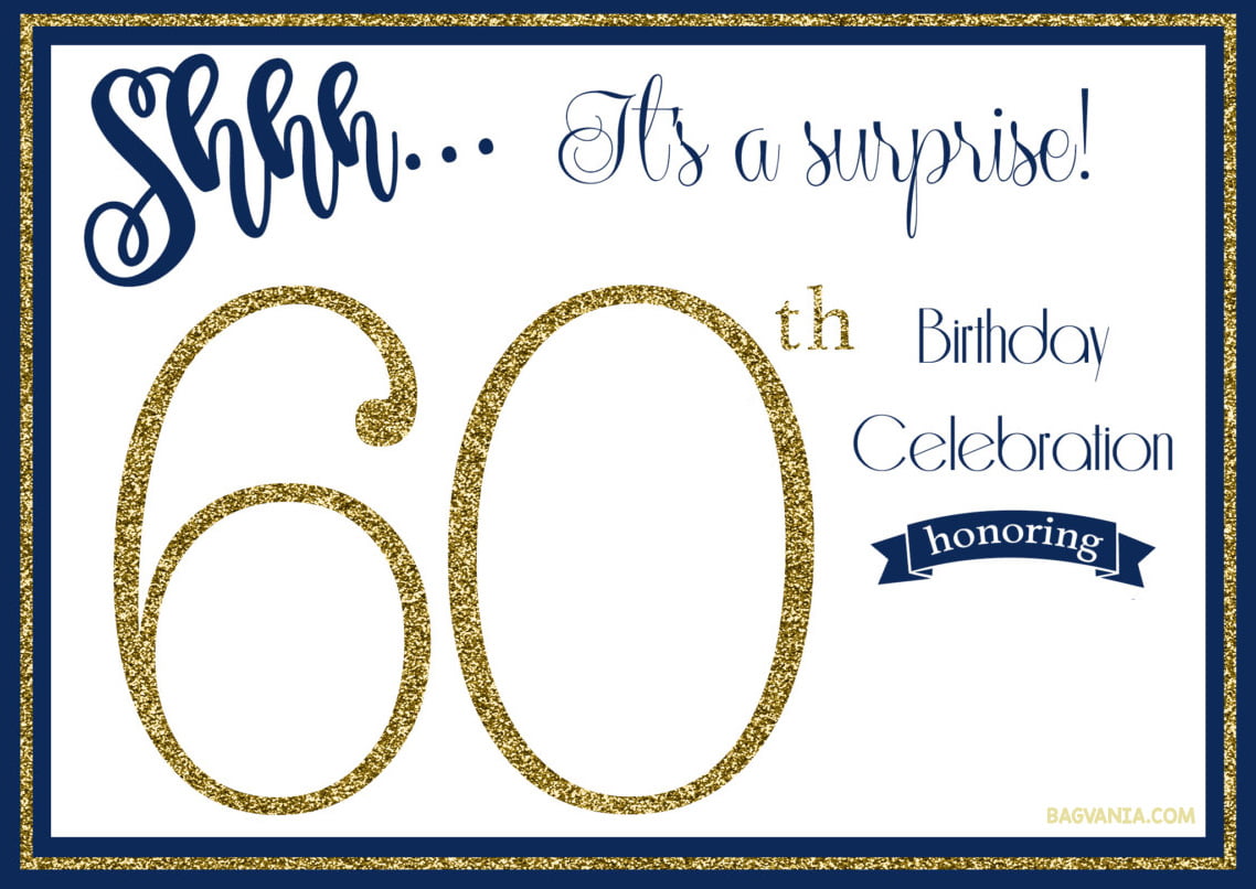 Free Printable 60th Birthday Invitations Template Bagvania FREE Printable Invitation Template