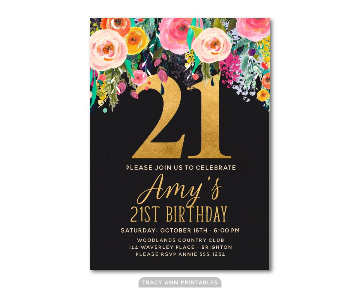 FREE 21st Birthday Invitations Wording Bagvania FREE Printable 