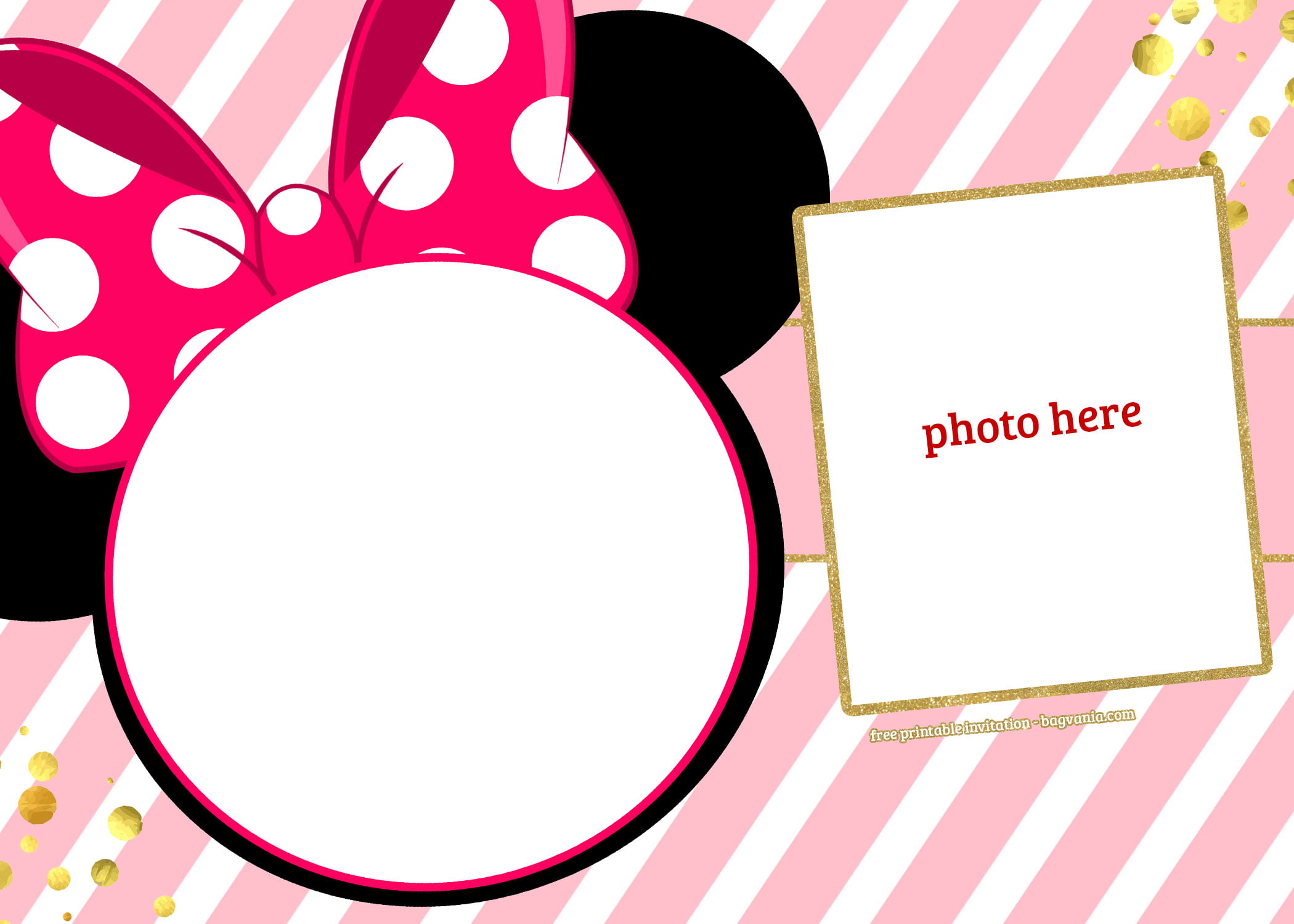 free printable minnie mouse invitation template –