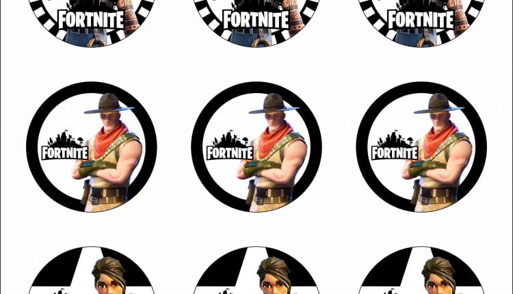 Printable Fortnite Cupcake Toppers F