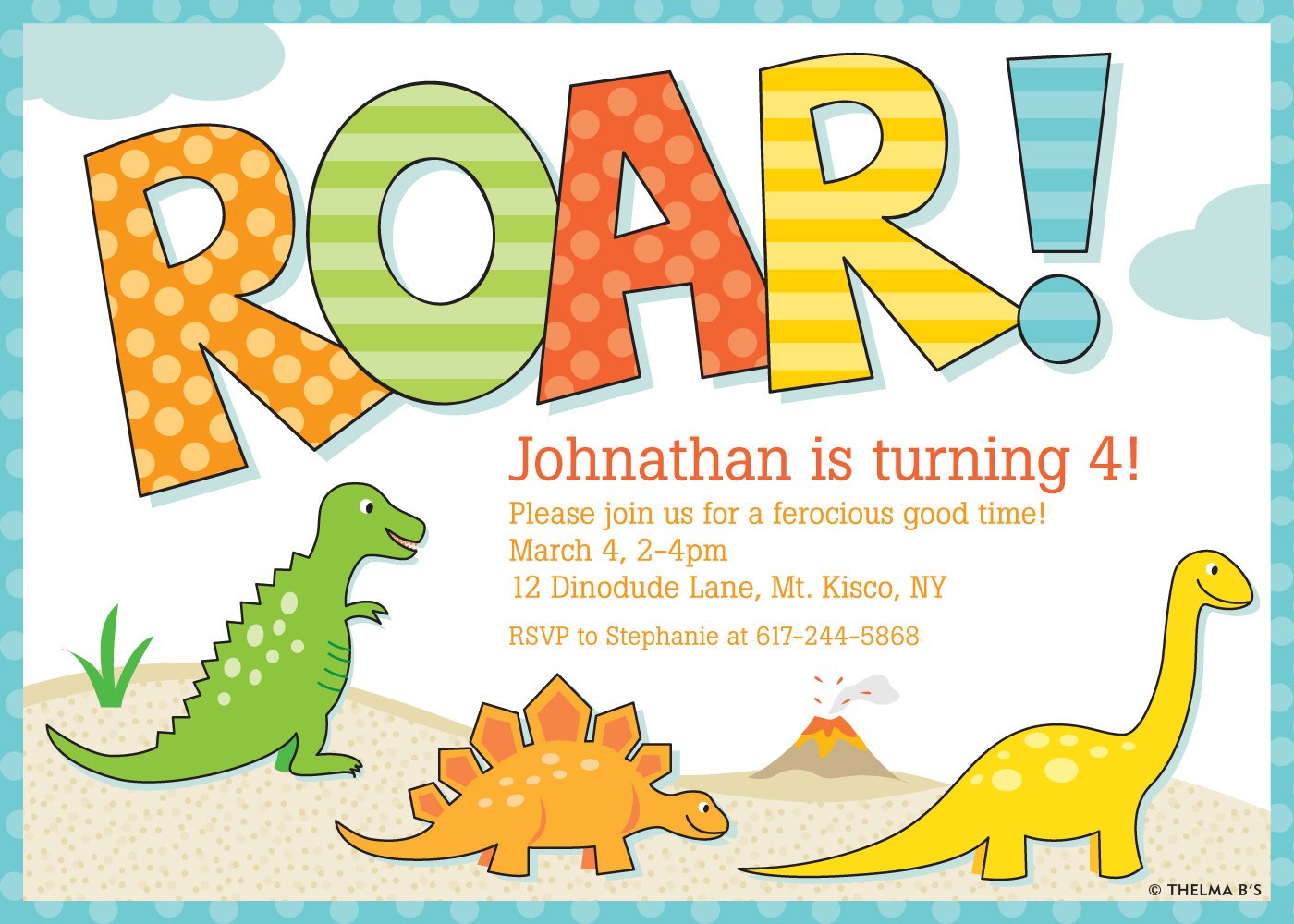 Free Printable Dinosaur Party Invitations FREE PRINTABLE TEMPLATES