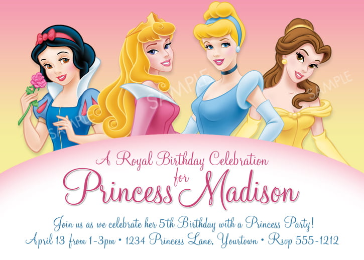 Disney Princess Birthday Invitations for Girl | FREE Printable Birthday ...