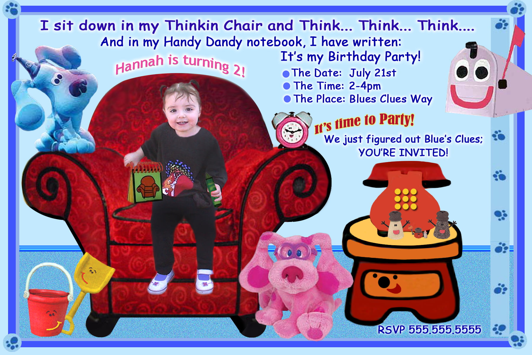 Blues Clues Birthday Invitations Ideas FREE Printable Birthday 