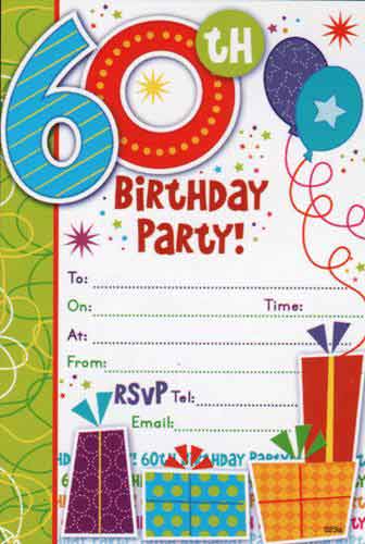 Free Printable 60th Birthday Invitations FREE Printable Birthday 