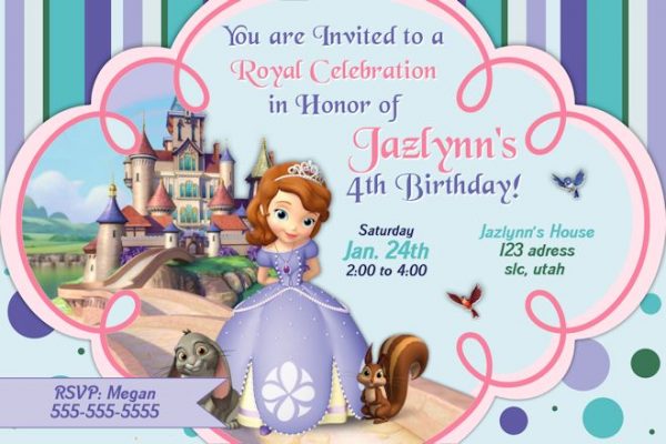 princess sofia birthday invitations ideas free printable birthday