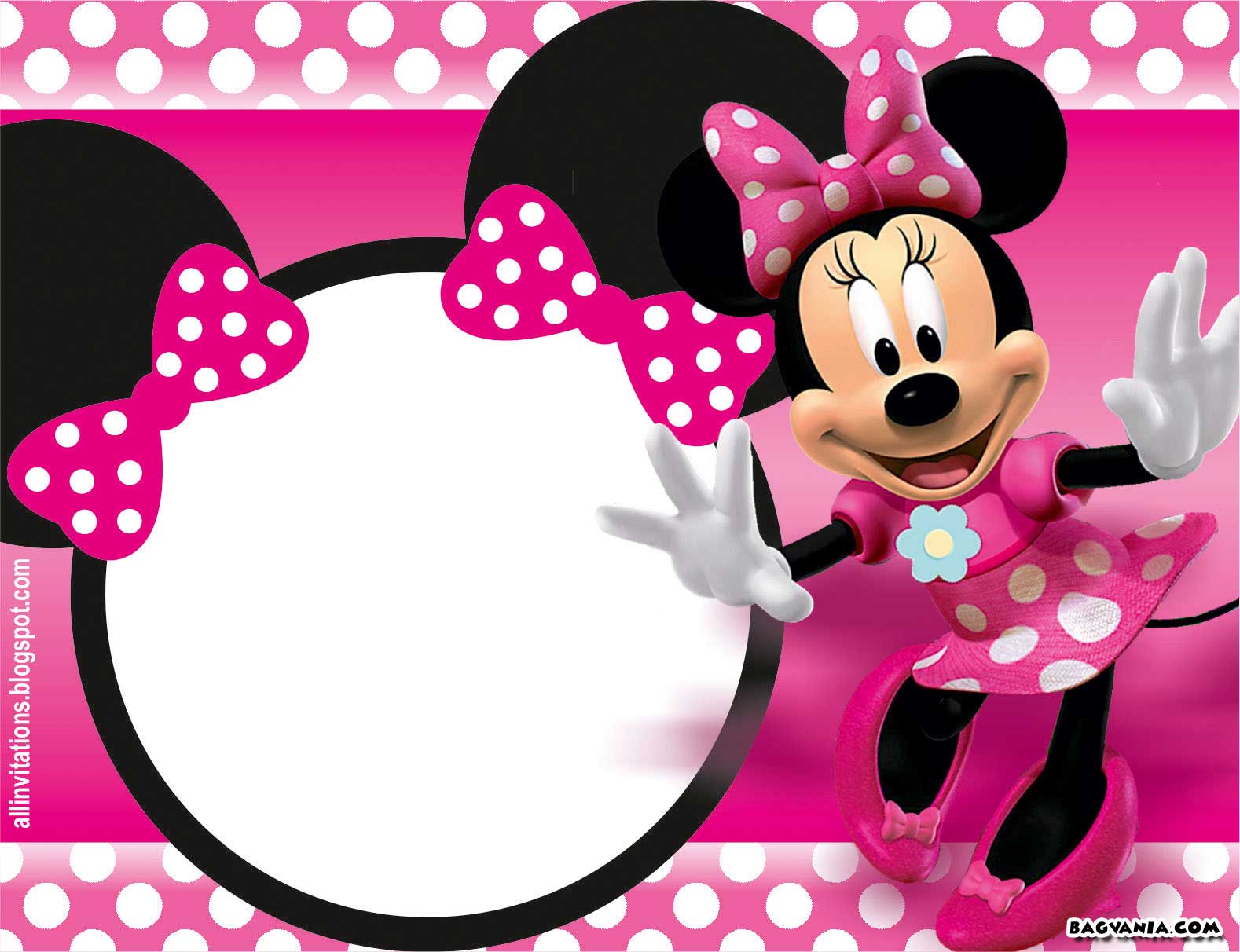 Free Printable Minnie Mouse Birthday Invitations | FREE Printable Birthday  Invitation Templates - Bagvania