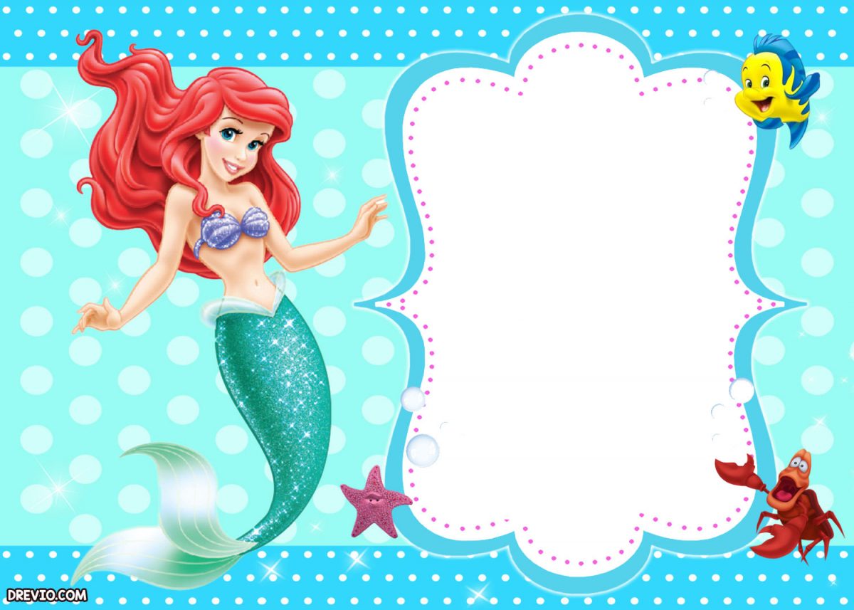 Free Printable Mermaid Birthday Invitation Wording FREE Printable Birthday Invitation