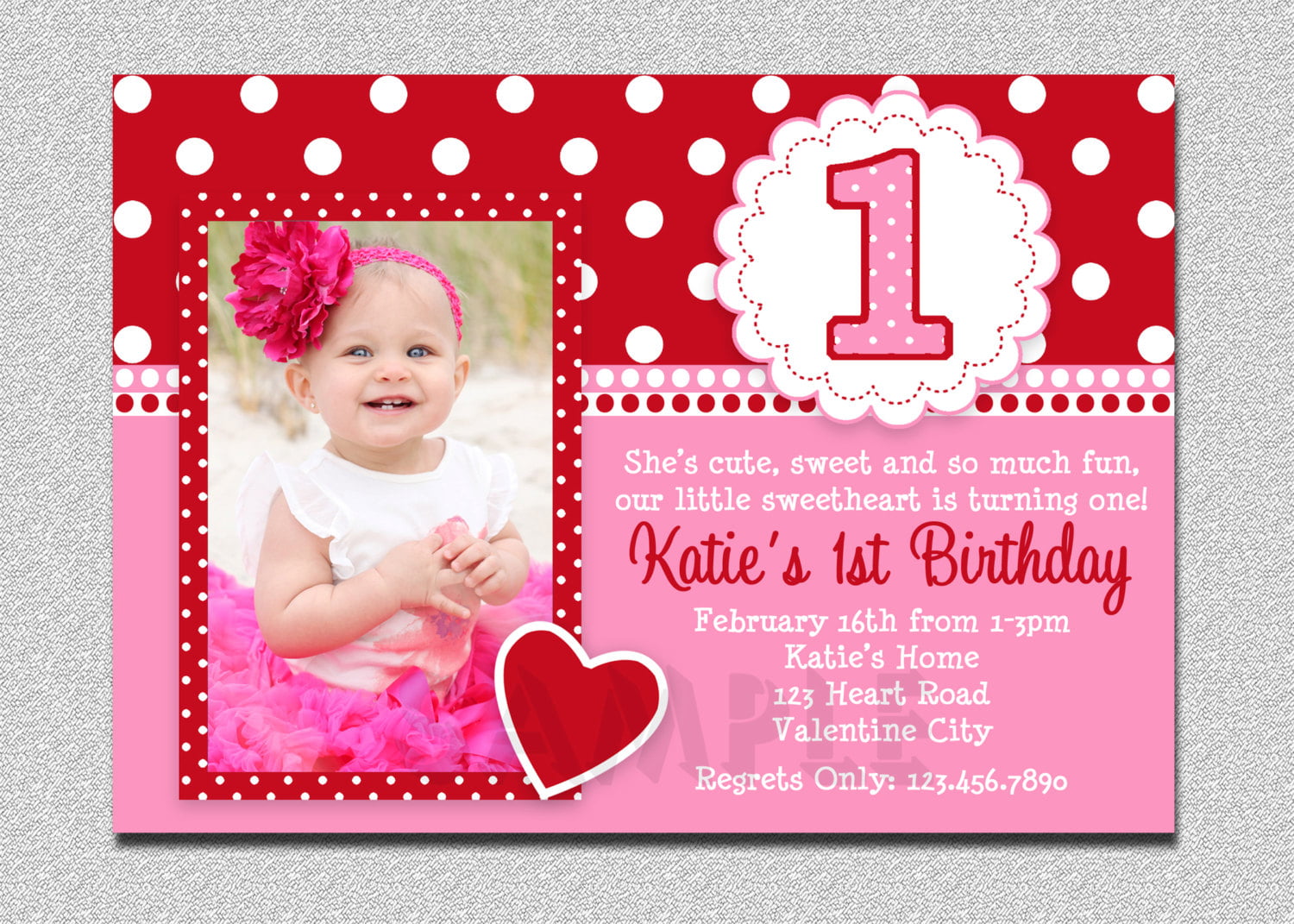 Baby Girl 1St Birthday Invitation Templates 6