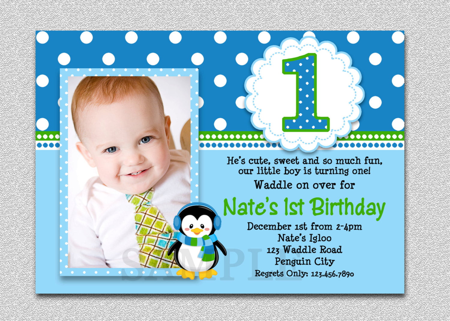 Free Printable Baby S First Birthday Invitation Template