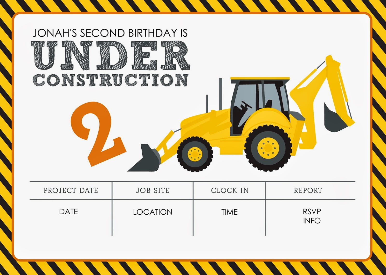 Free Printable Construction Birthday Invitations FREE Printable 