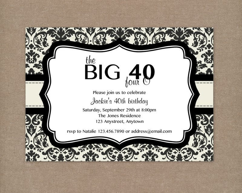 Funny 40Th Birthday Invitation Templates Free