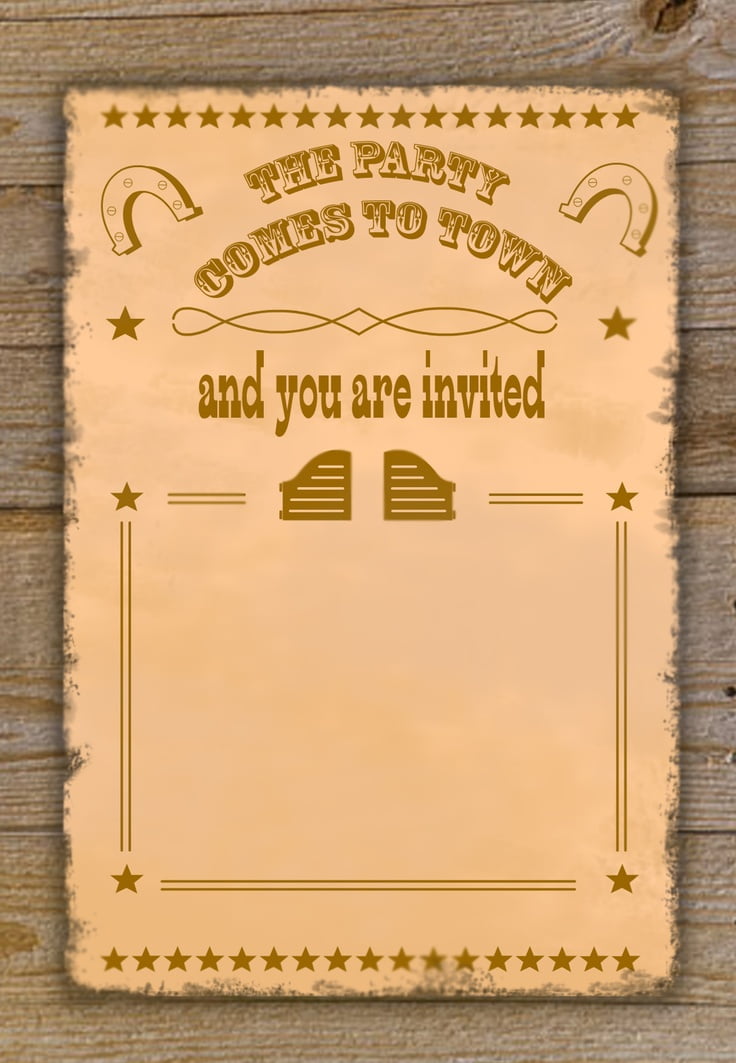 Free Cowgirl Birthday Party Invitations Templates 8