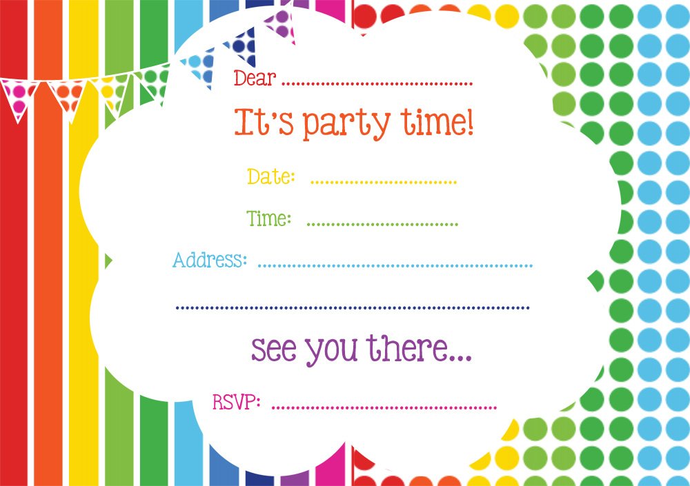 Printable Free Birthday Invitations Customize And Print