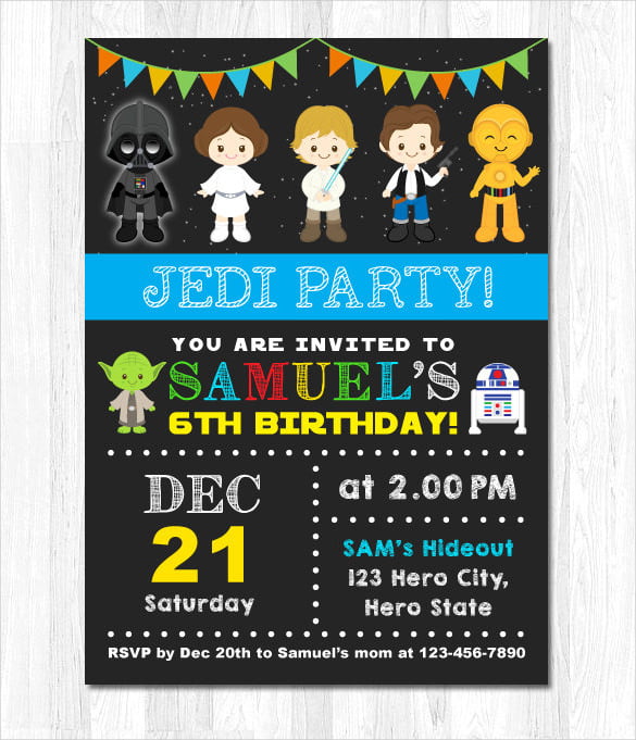 FREE Star Wars Birthday Invitations FREE Printable Birthday Invitation Templates Bagvania