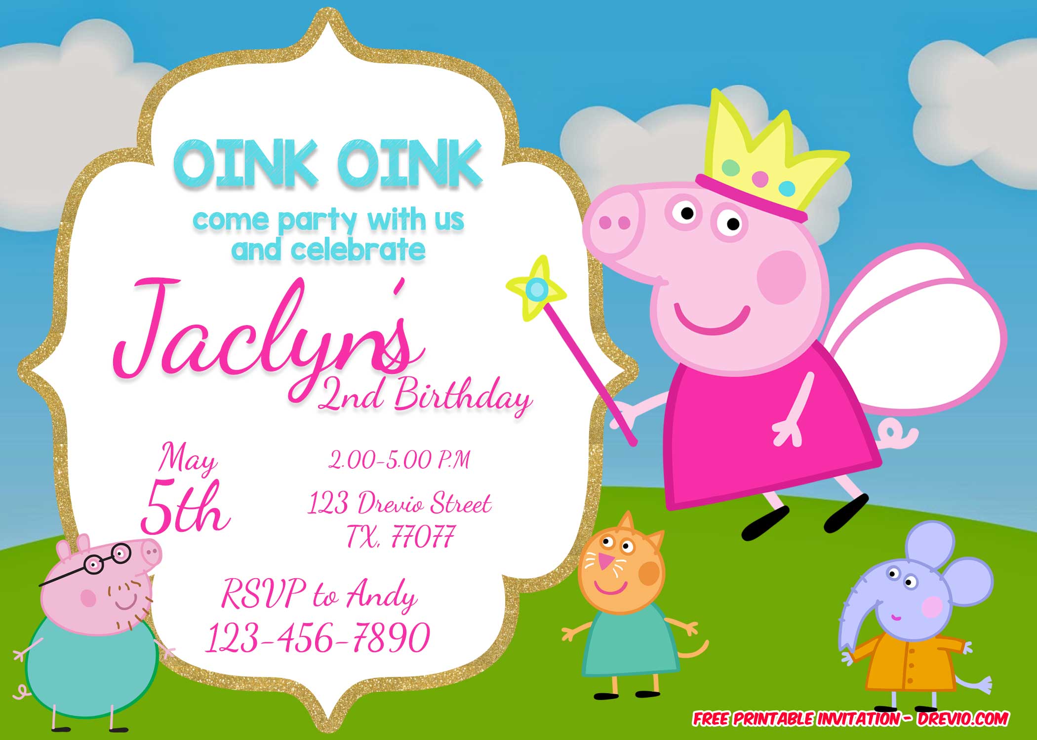 FREE Printable Peppa Pig Invitation Templates FREE Printable Birthday 