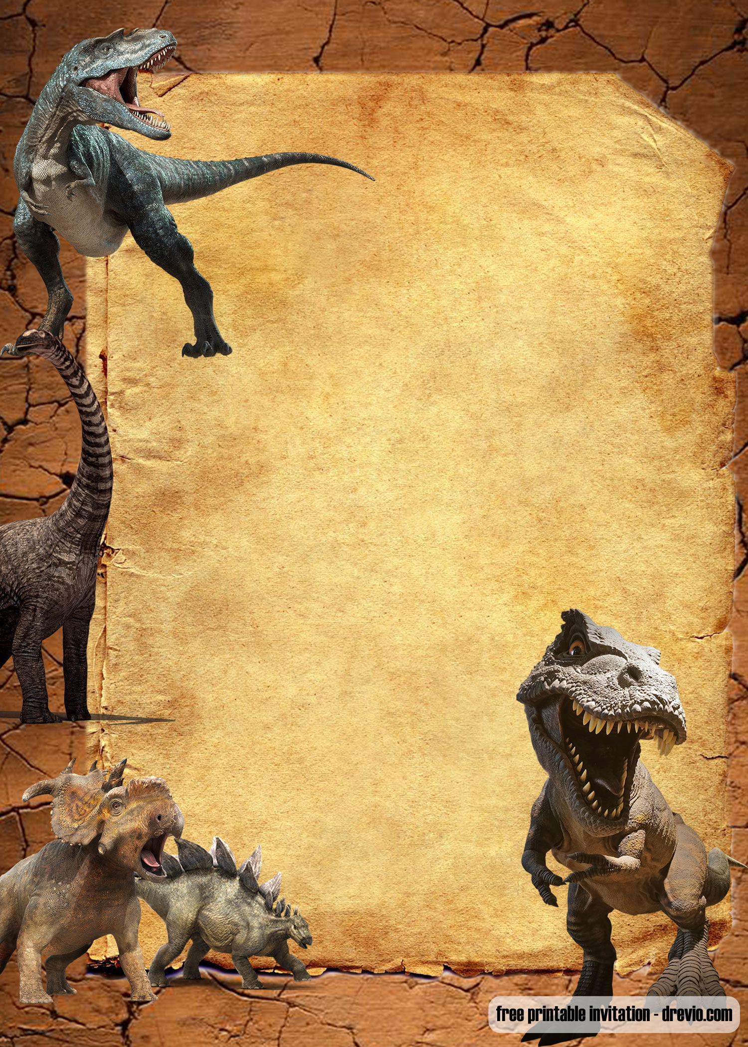 FREE Printable Jurassic World Fallen Kingdom Invitation Template FREE 