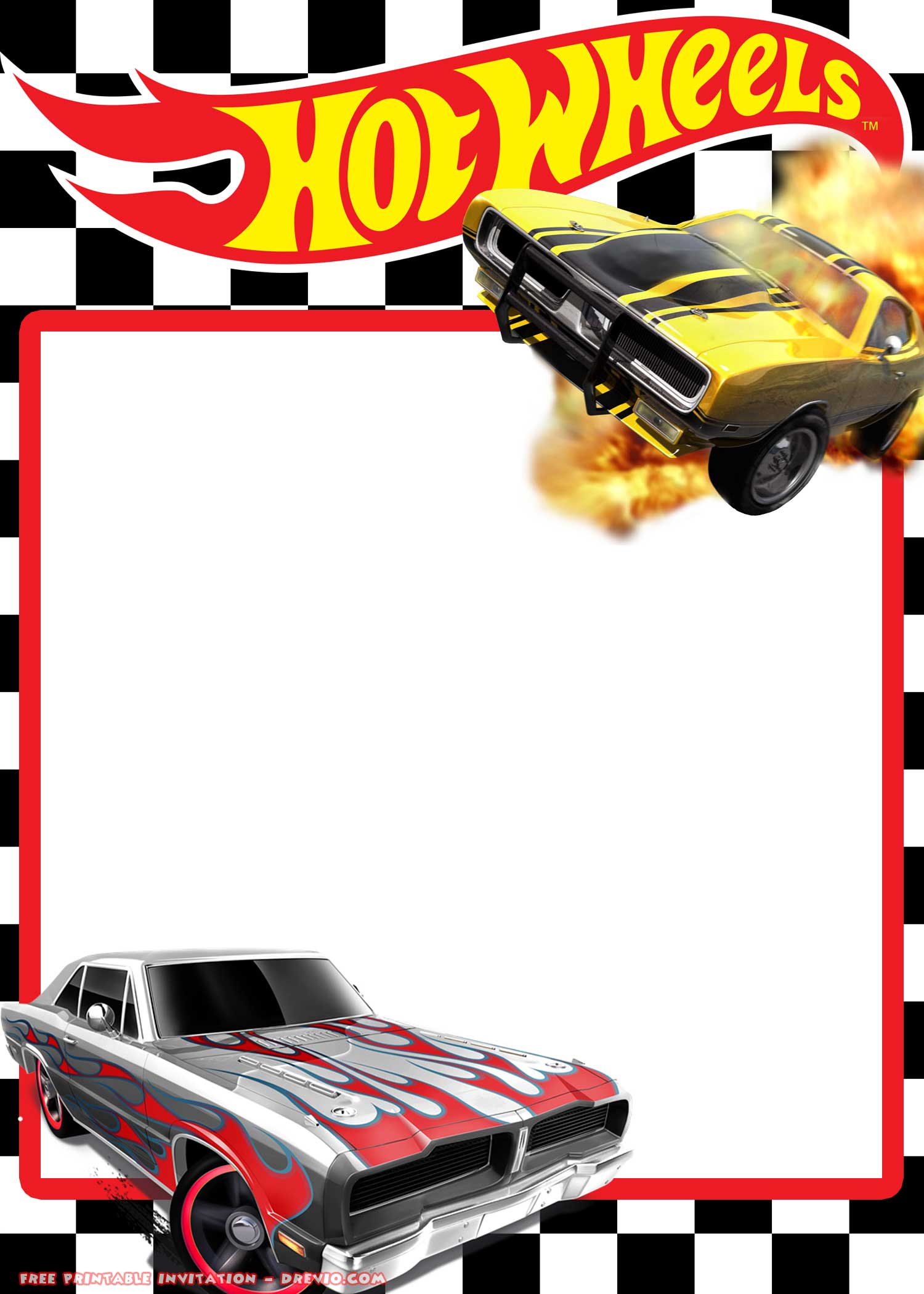 FREE Hot Wheels Invitations Templates FREE Printable Birthday Invitation Templates Bagvania