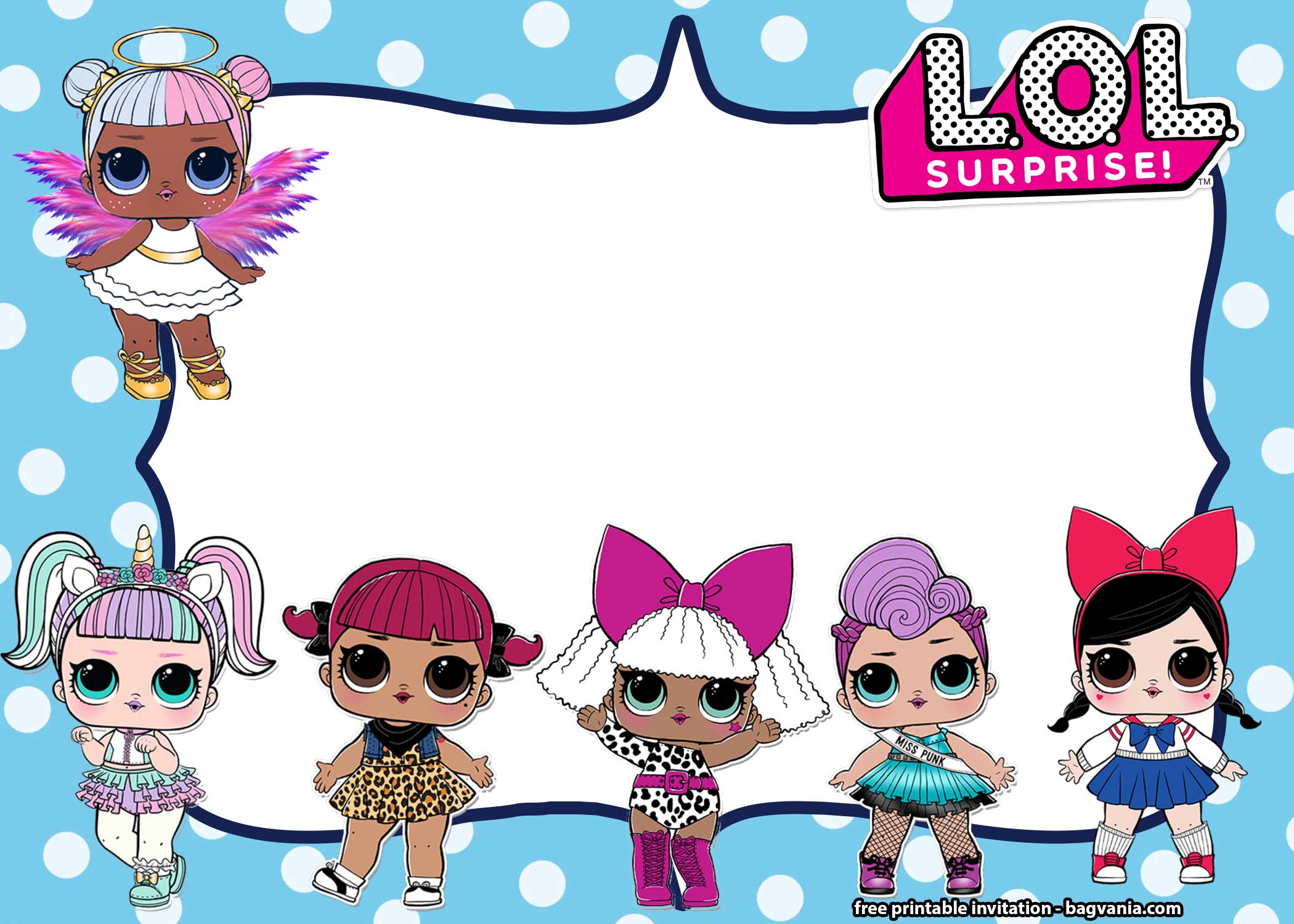 Download FREE LOL Surprise Dolls Invitation Templates | FREE Printable Birthday Invitation Templates ...