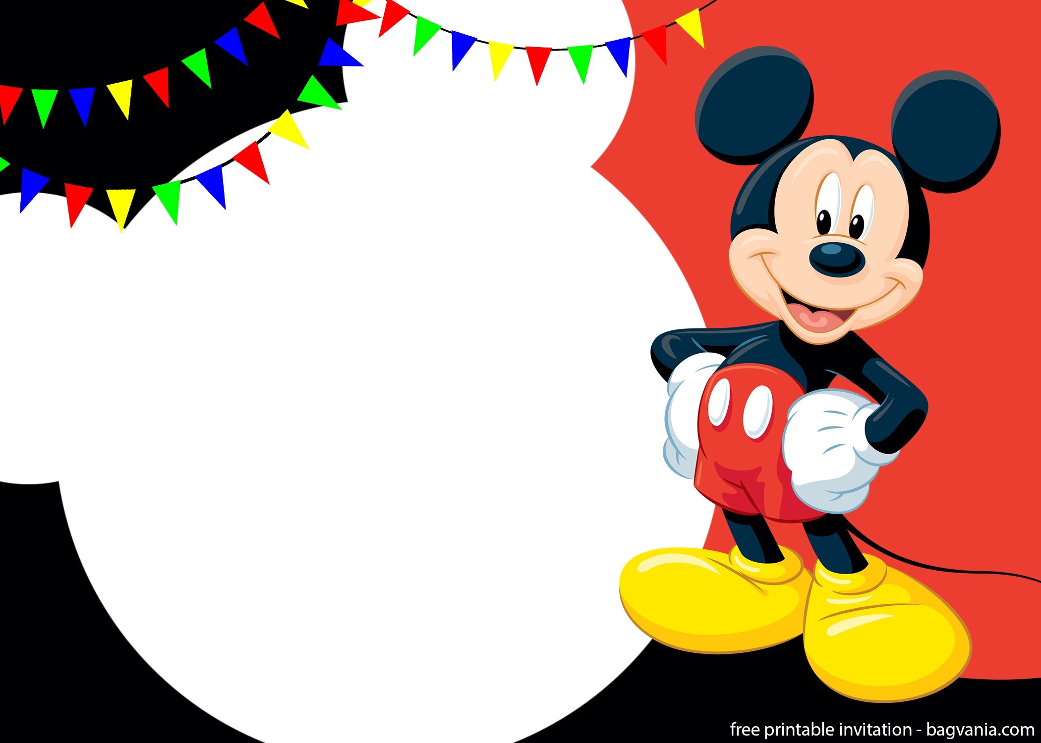 Free Printable Mickey Mouse Birthday Invitations