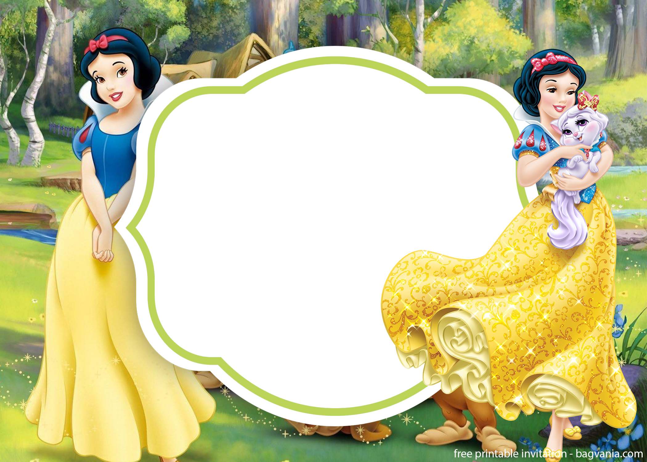 Snow White Invitation Template