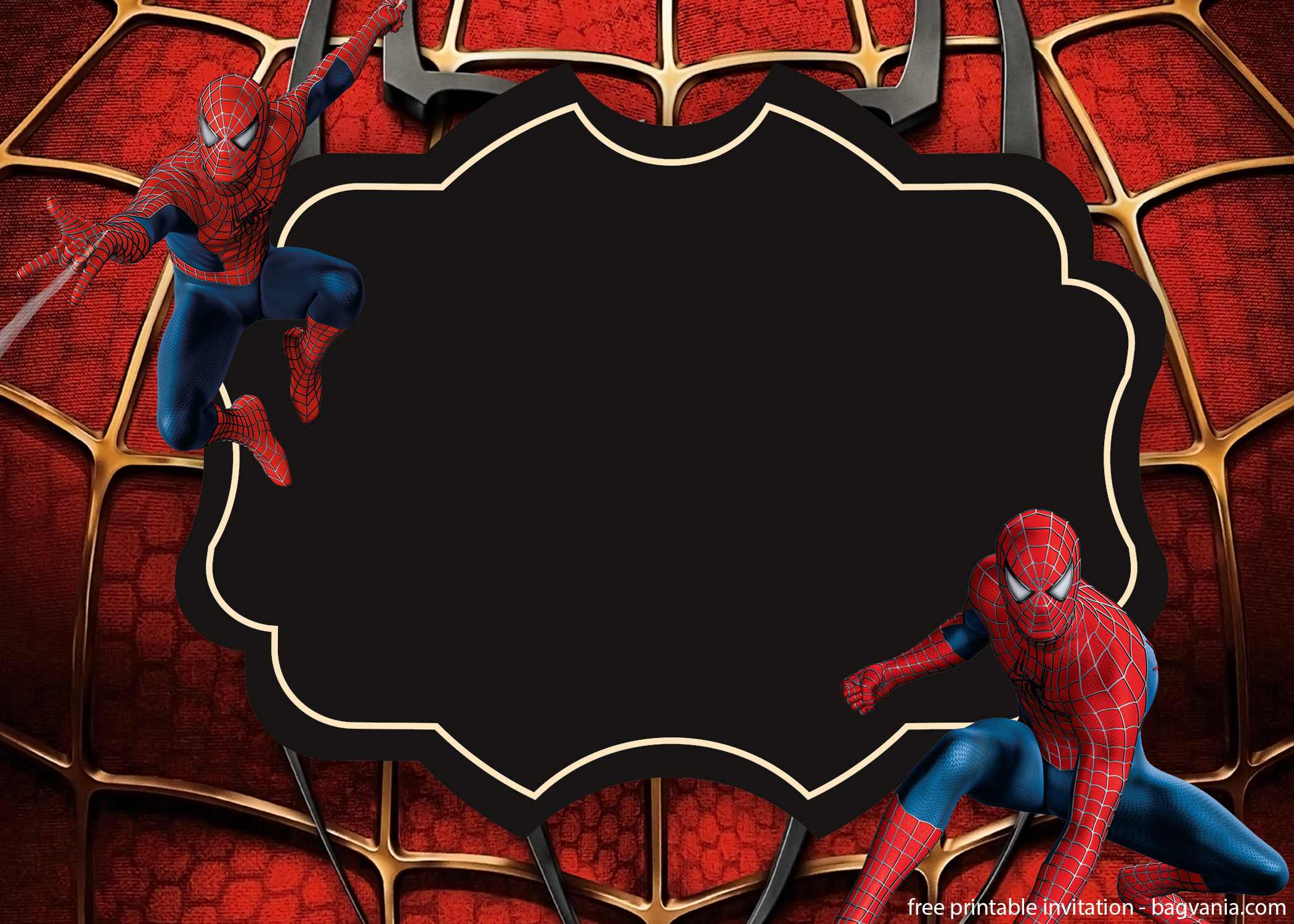 Free Printable Spiderman Invitations