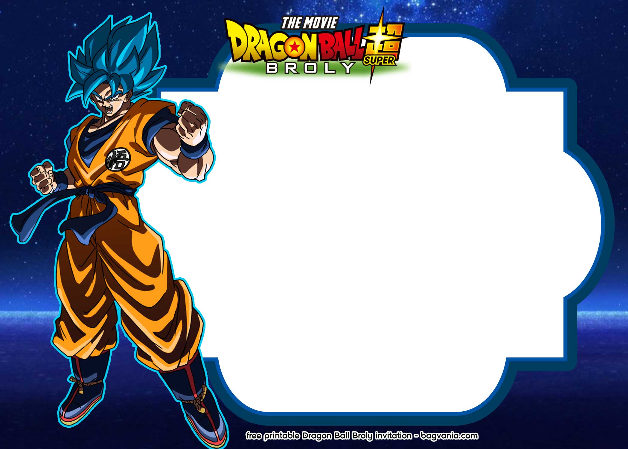 FREE Printable Dragon Ball Super Broly Invitation ...