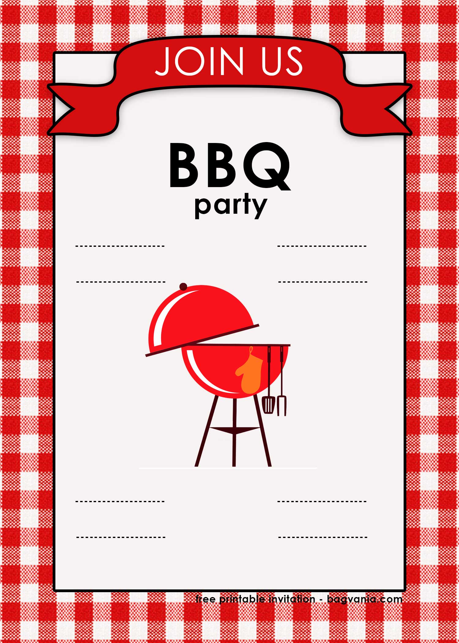 FREE Backyard BBQ Invitation Templates FREE Printable Birthday 