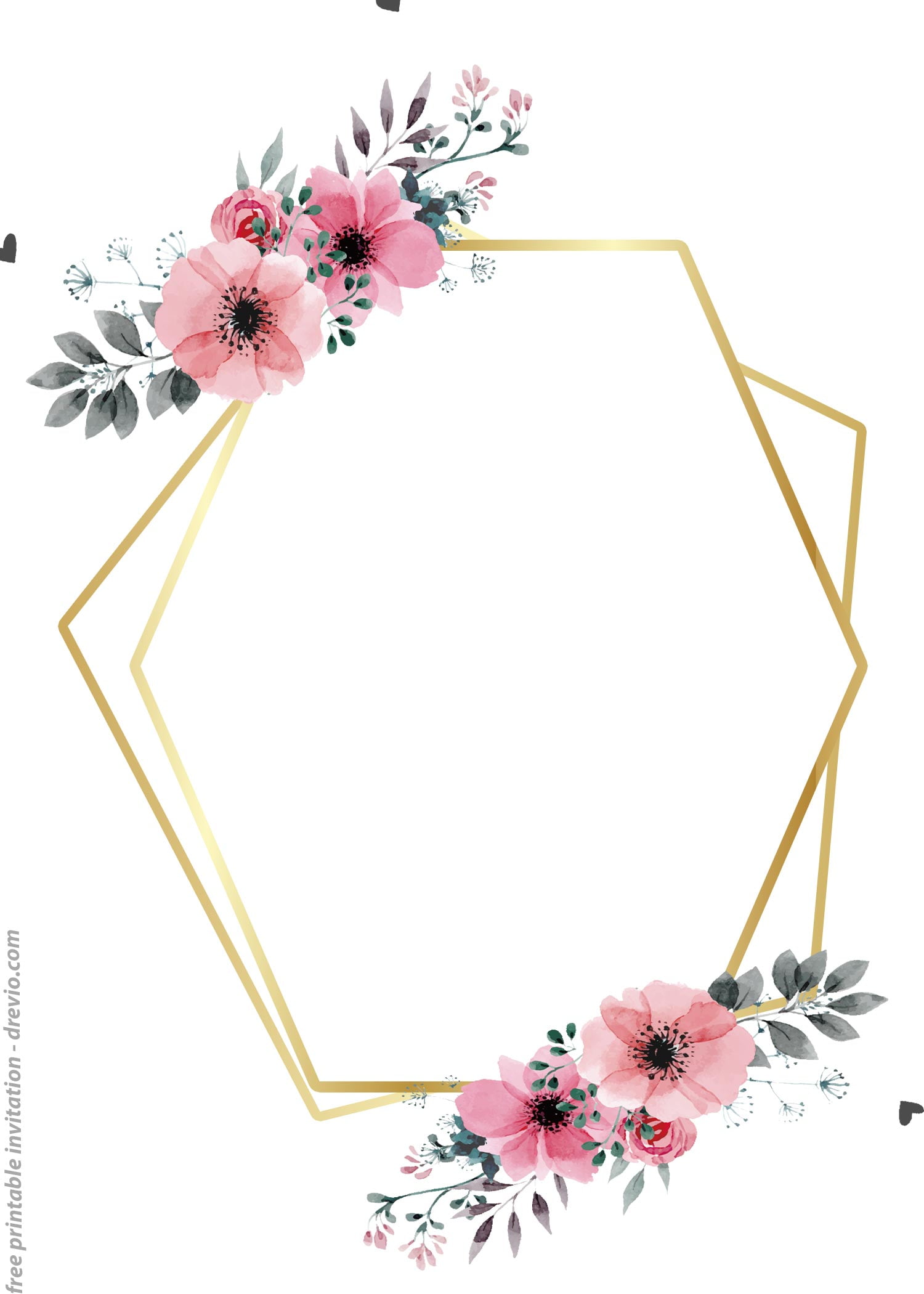 Printable Floral Invitation Template Free
