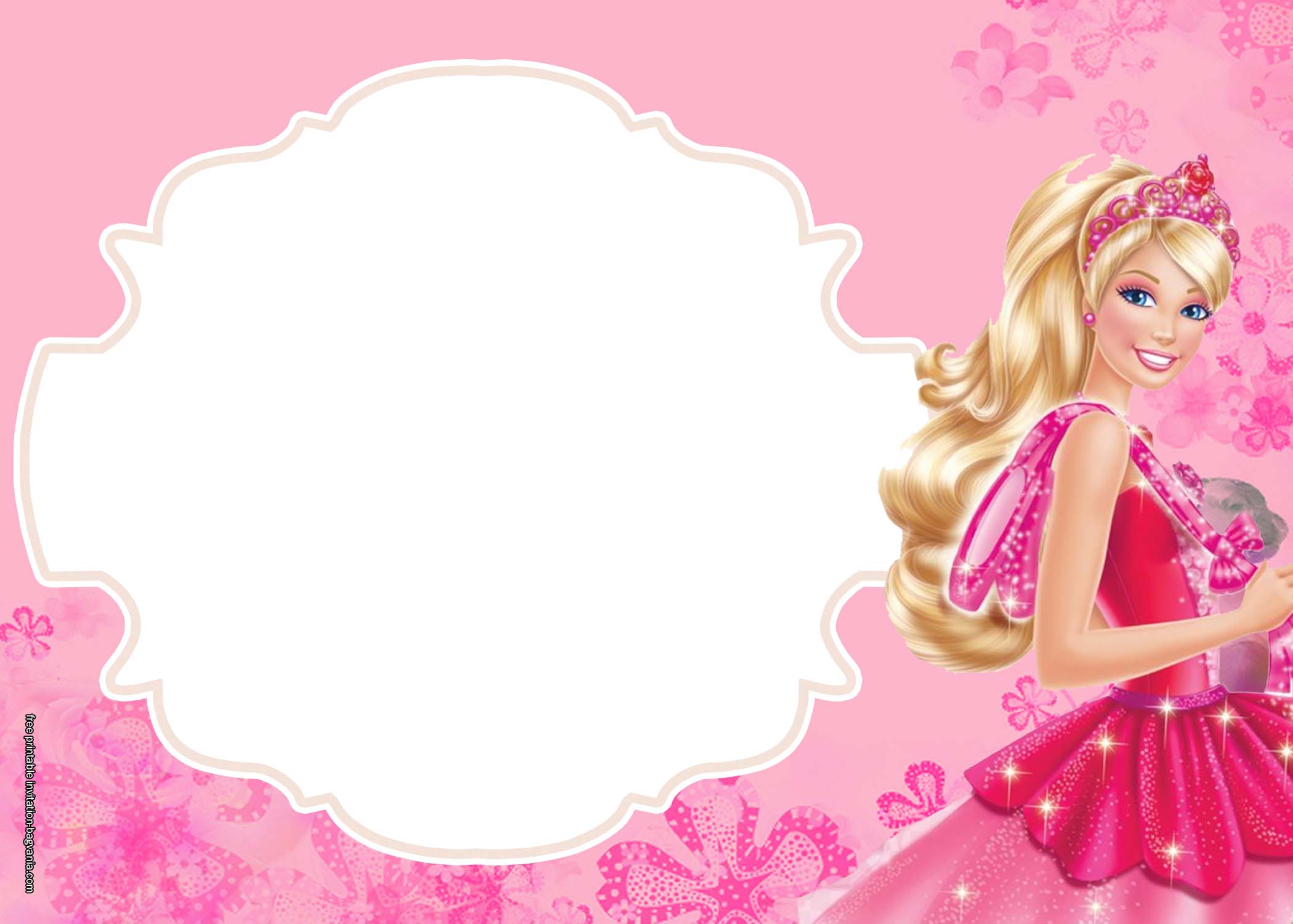 Barbie 7th Birthday Invitation