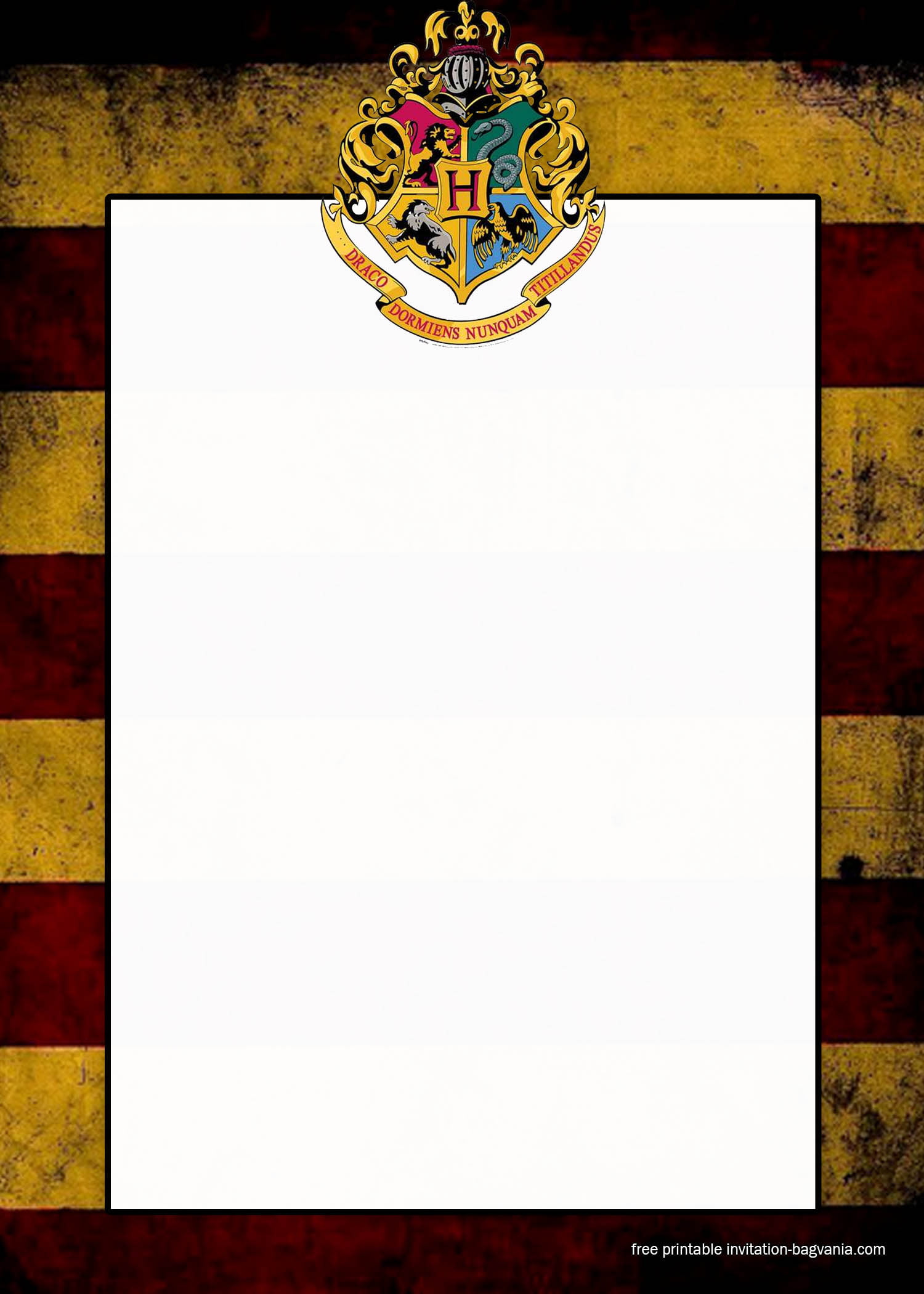 Printable Harry Potter Template Free Free Printable Templates