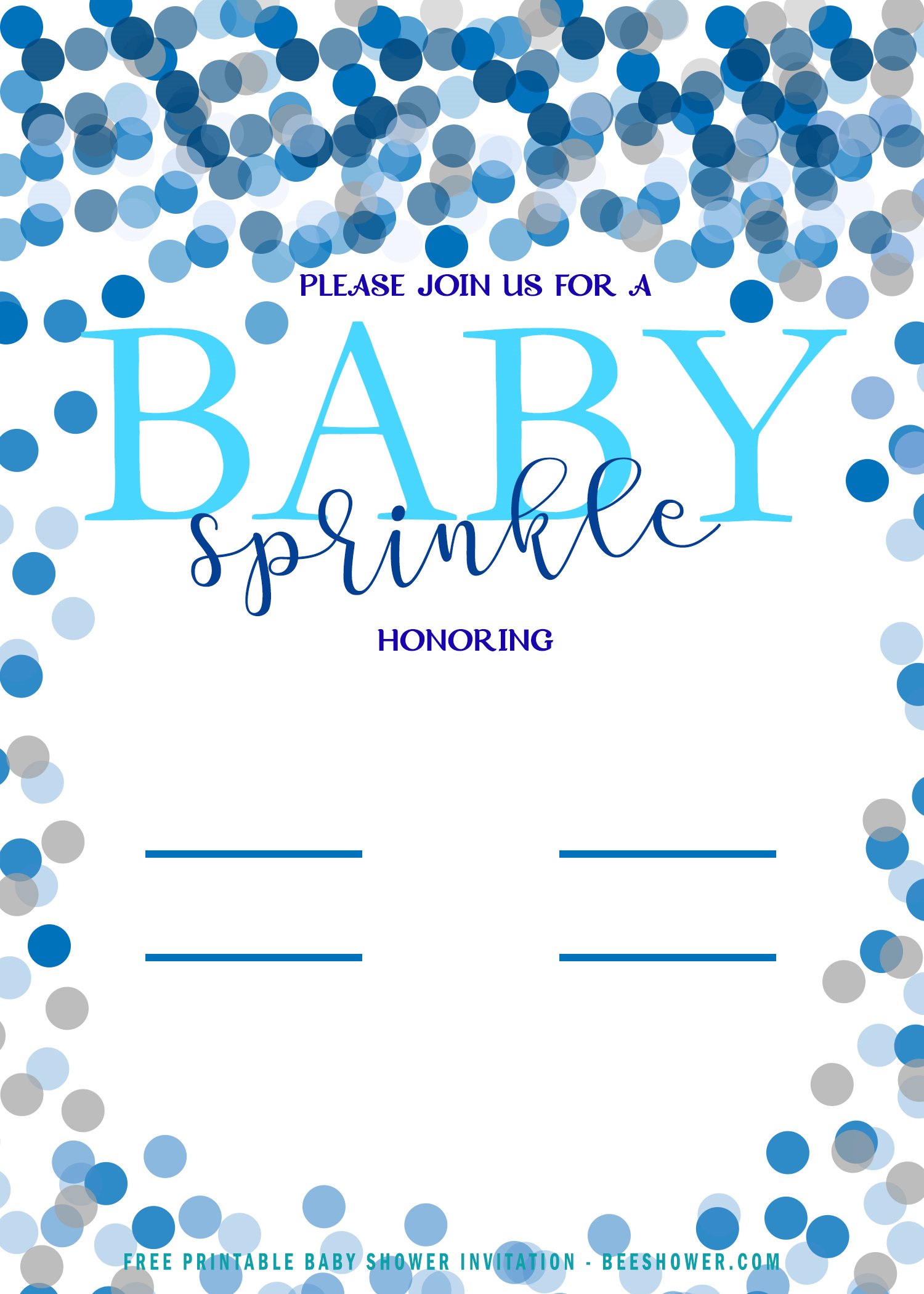 Baby Sprinkle Invitation Free Invitation Template In 2020