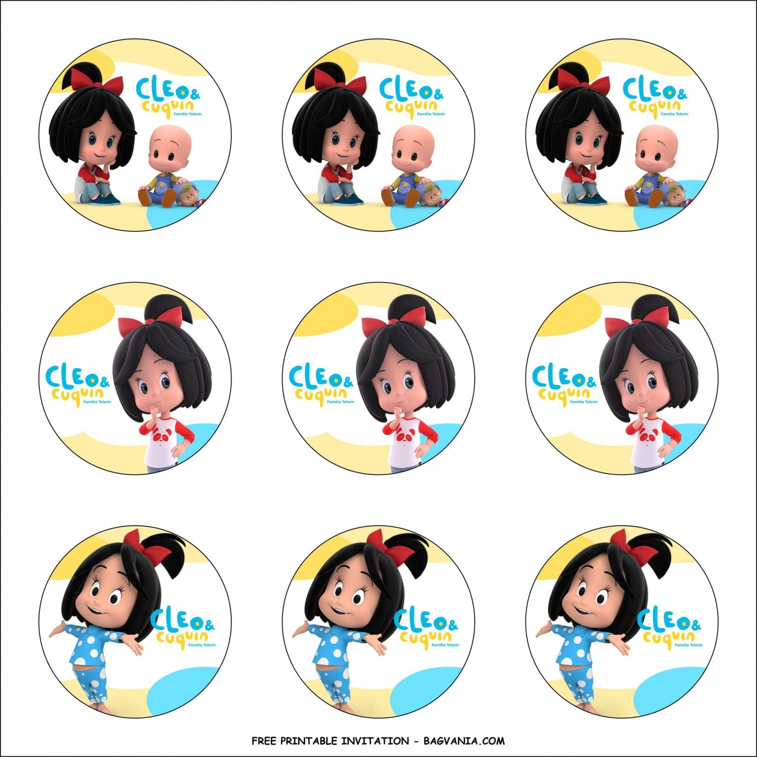 (FREE PRINTABLE) Cleo& Cuquin Birthday Party Kits Template FREE