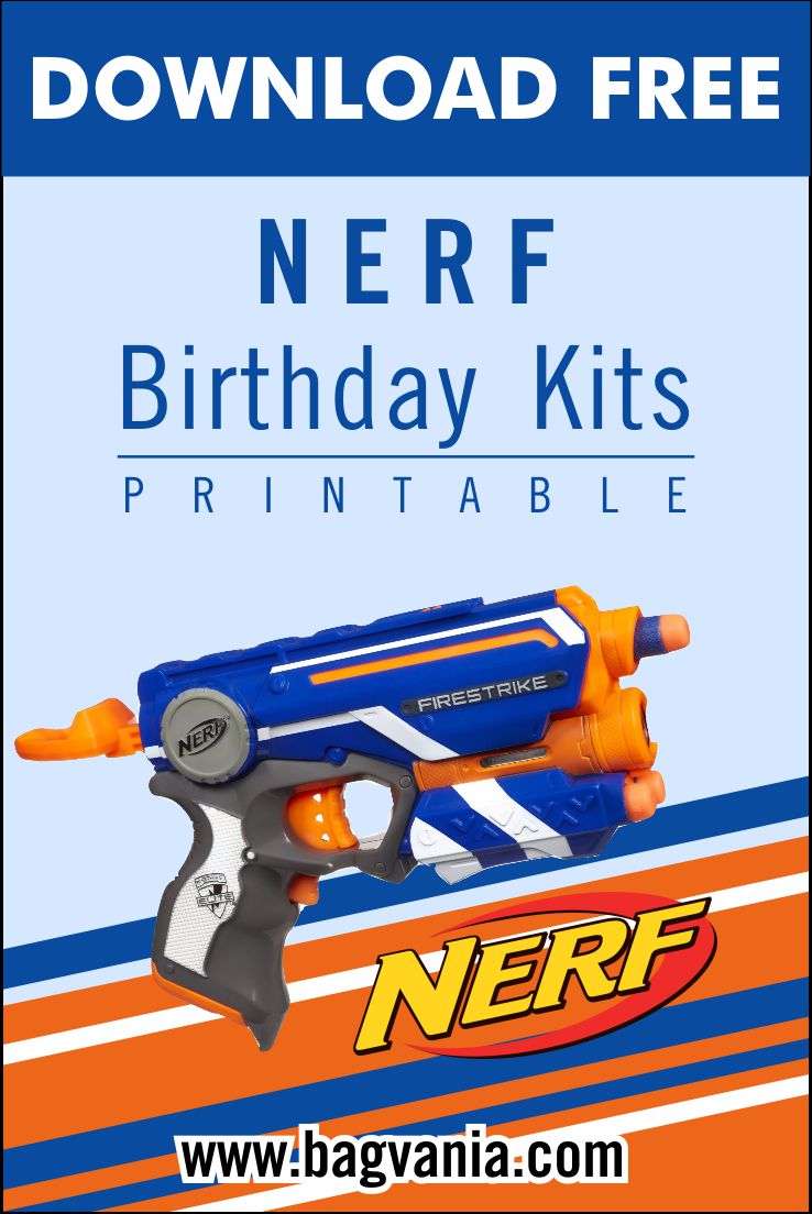  FREE PRINTABLE NERF Birthday Party Kits Template FREE Printable Birthday Invitation