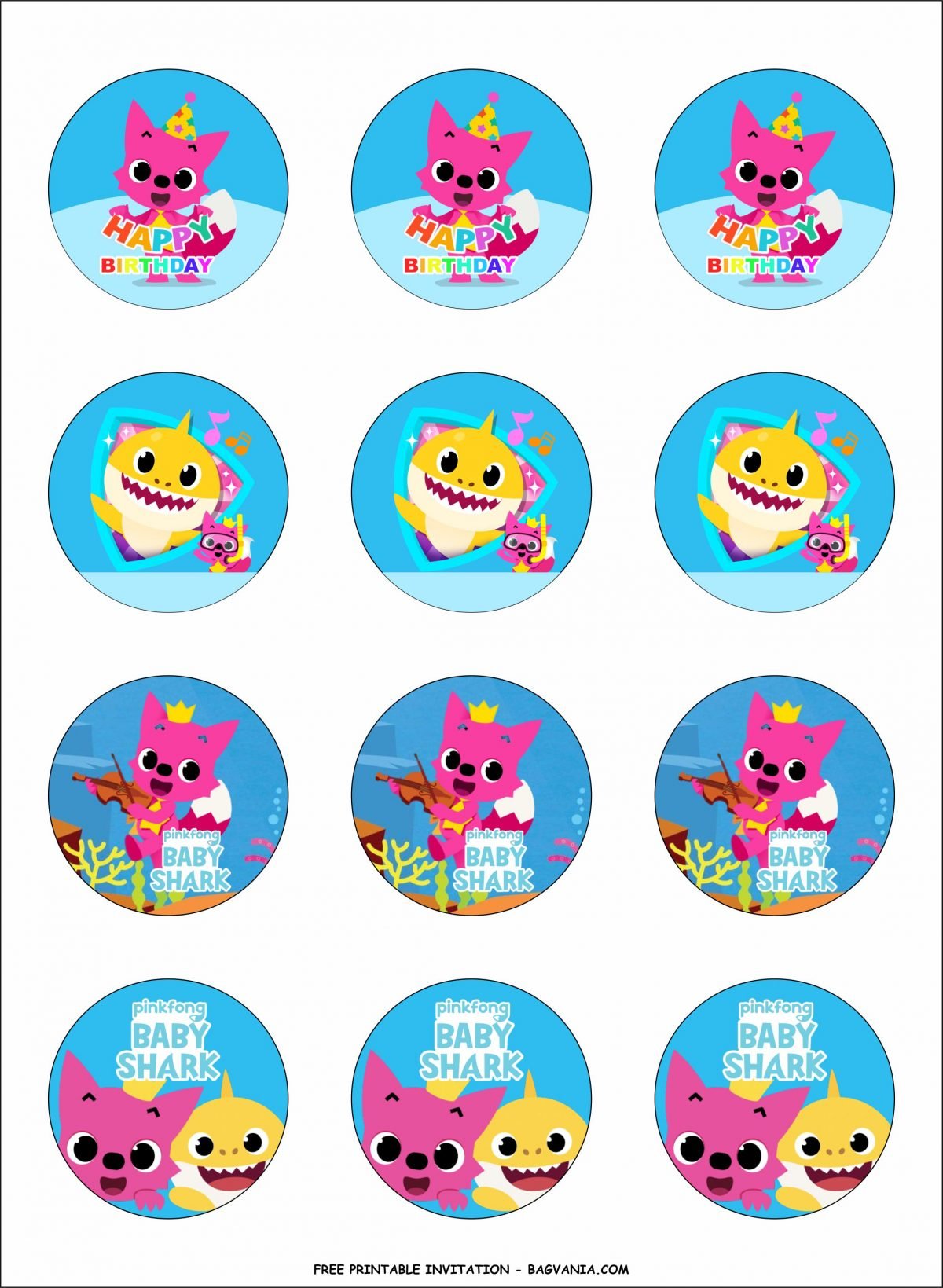 Free Printable Pinkfong Baby Shark Birthday Party Kits ...