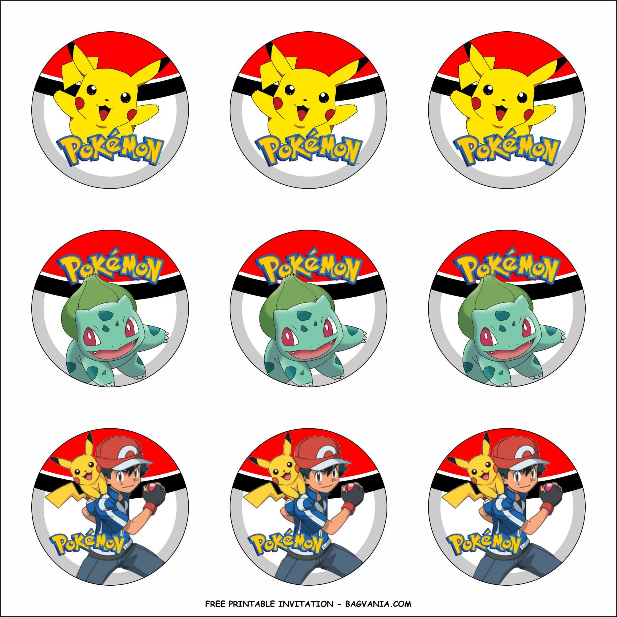  FREE PRINTABLE Pokemon Birthday Party Kits Template FREE 