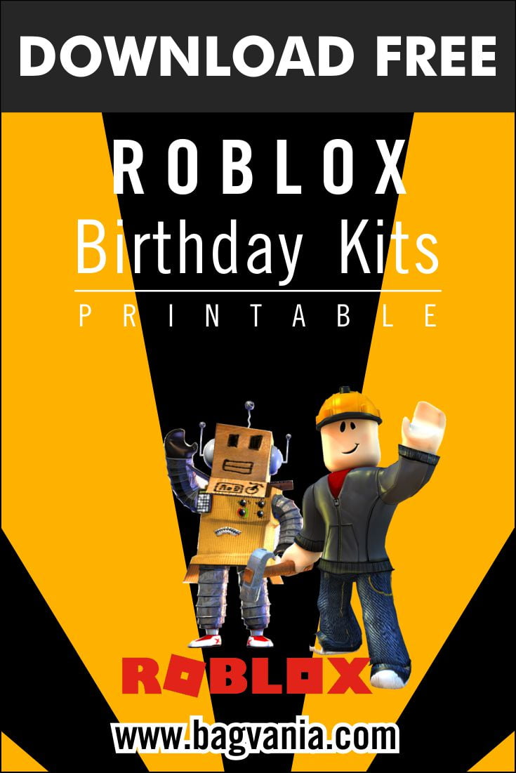 Free Printable Roblox Birthday Party Kits Template Free Printable Birthday Invitation Templates Bagvania - roblox thank you card