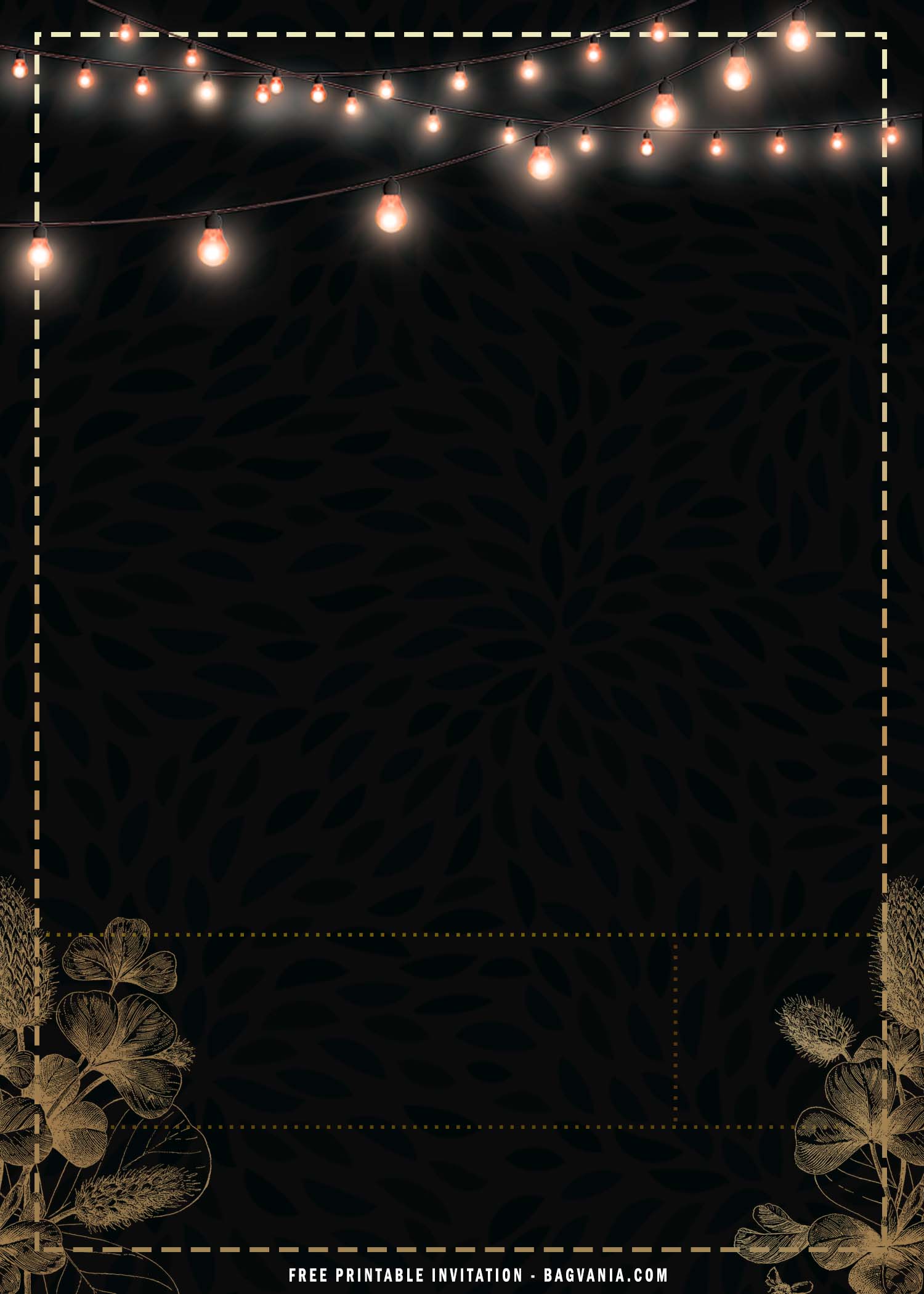  FREE Printable Black And Gold Sparkle Invitation Templates FREE 