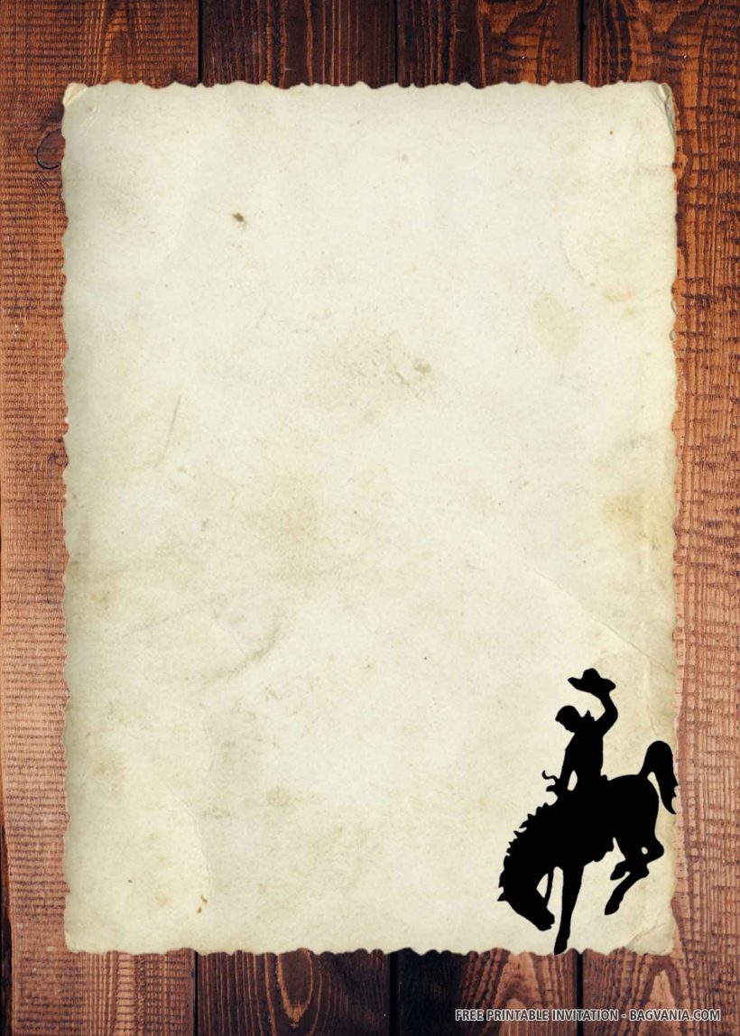 (FREE PRINTABLE) – Cowboy Birthday Invitation Templates | FREE ...