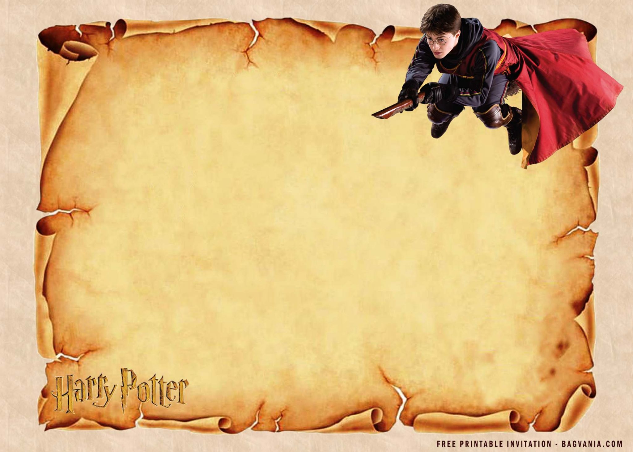 Downloadable Harry Potter Birthday Invitation Template