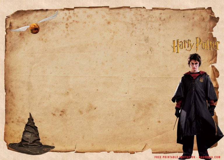 (FREE Printable) – Harry Potter Birthday Invitation Templates | FREE ...