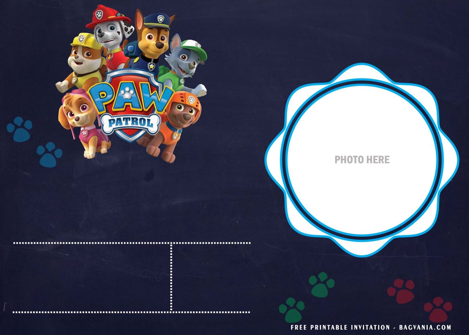 (FREE Printable) – Paw Patrol Baby Shower Invitation Templates | FREE ...