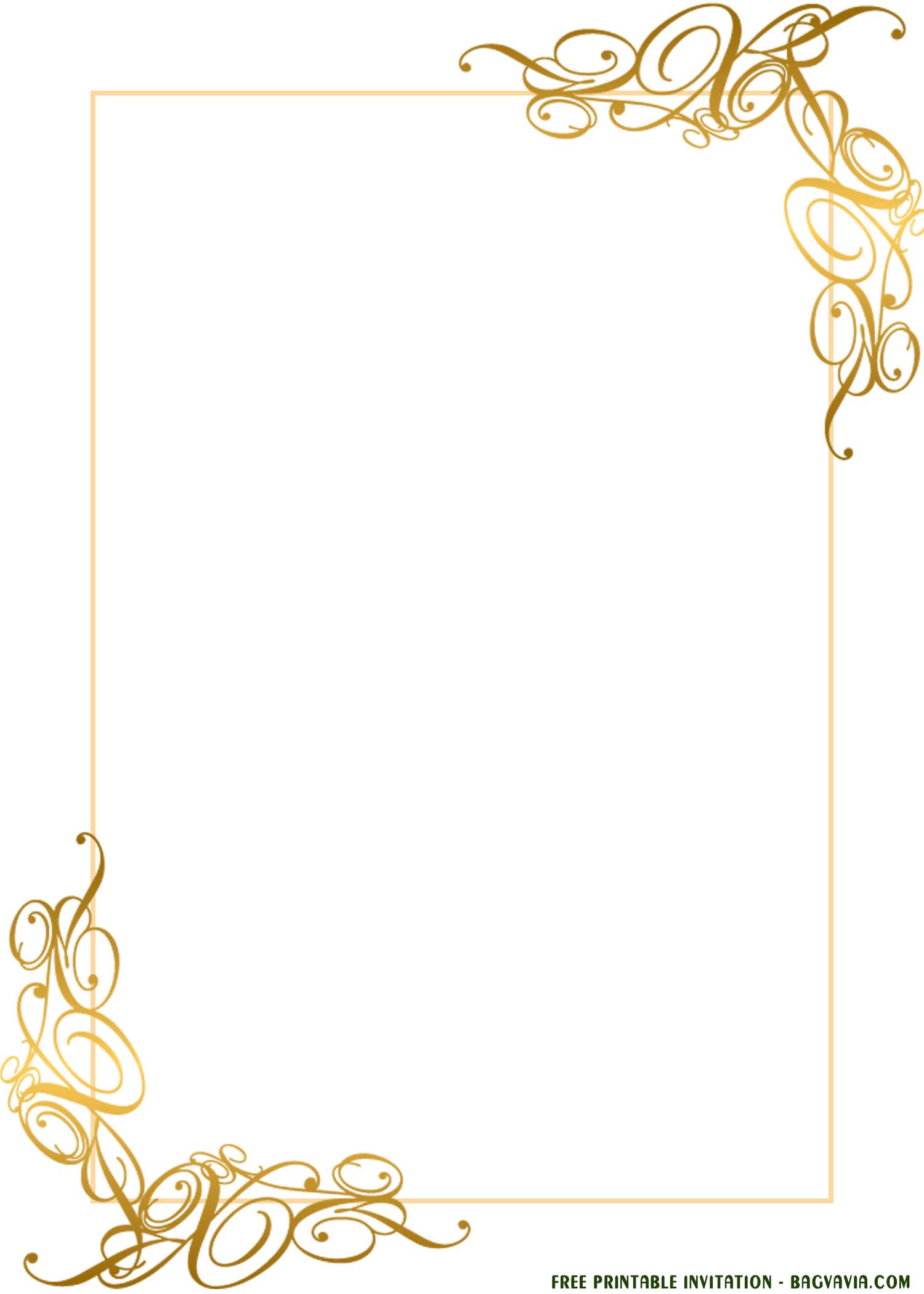 (FREE Printable) Gold Lace Invitation Templates For Any Occasions