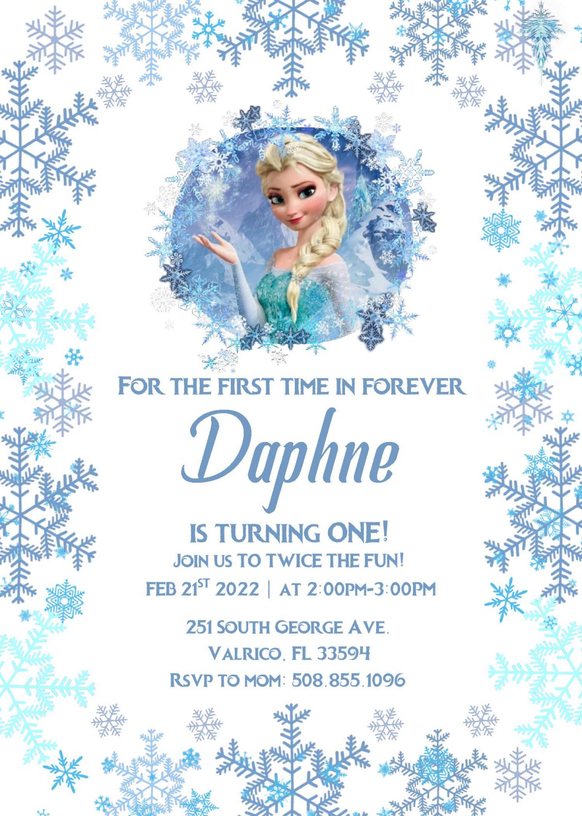 Frozen Invitation Templates Editable With MS Word FREE Printable