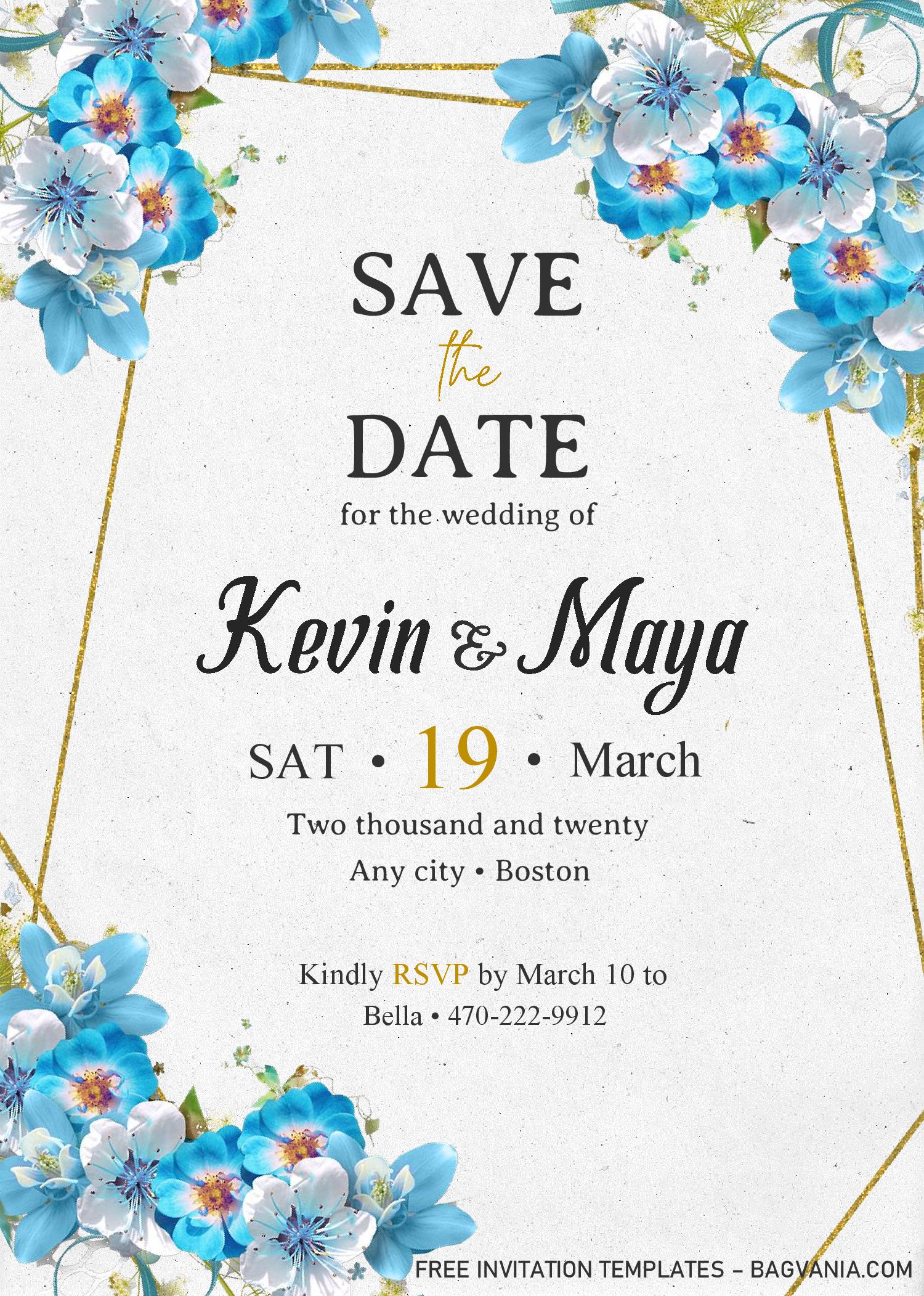 Save The Date Invitation Templates Editable With Ms Word Free Printable Birthday Invitation Templates Bagvania