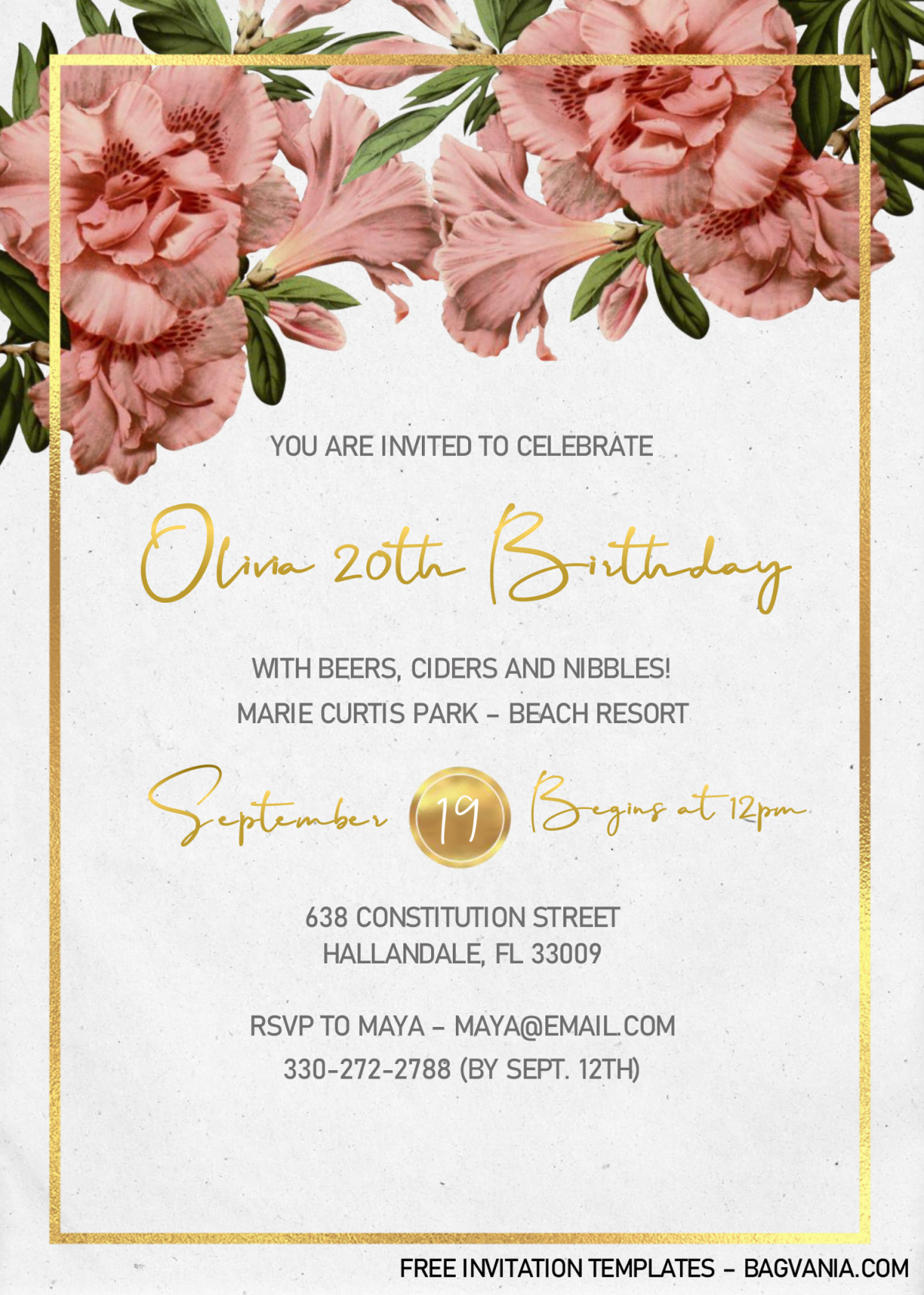 Flower Girl Invitation Templates – Editable With MS Word – FREE ...