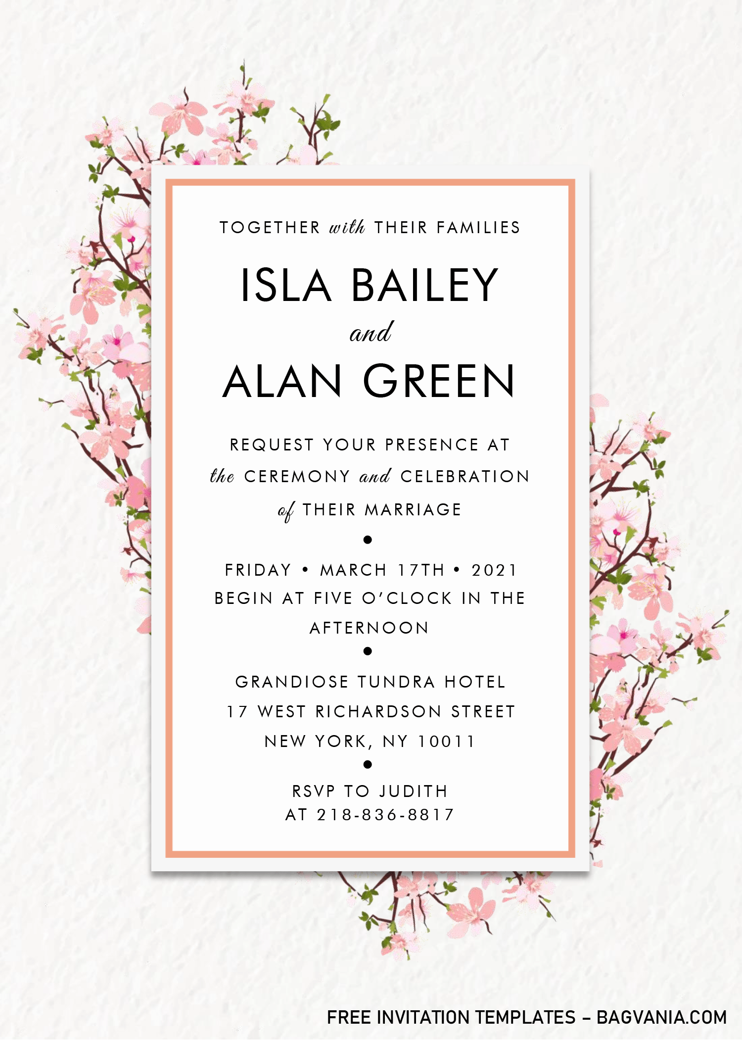 Modern Floral Invitation Templates – Editable With MS Word | FREE