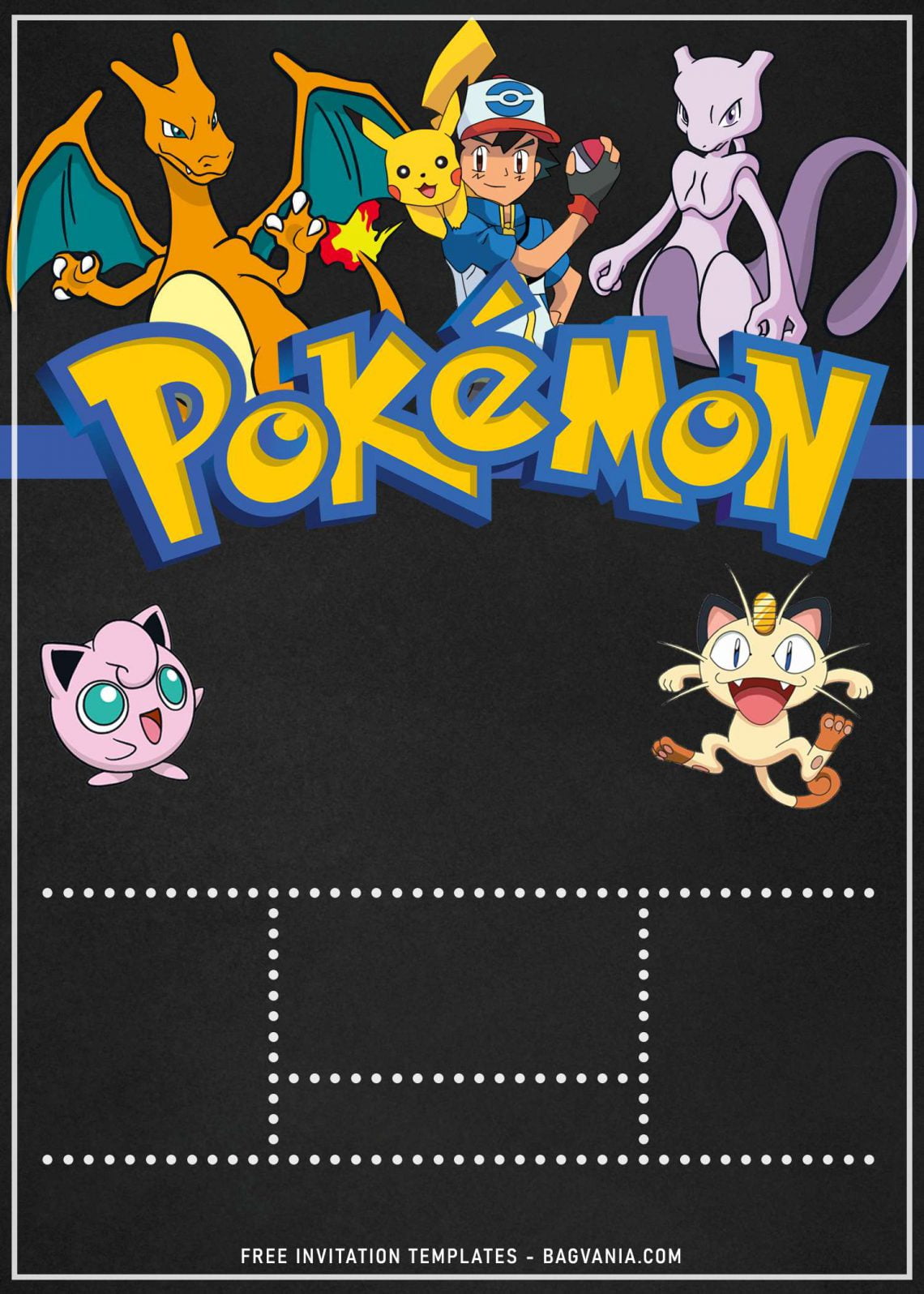 Pokemon Invitations Template Free