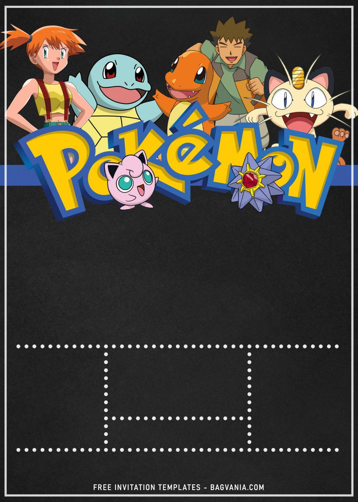 Free Printable Pokemon Birthday Invitations